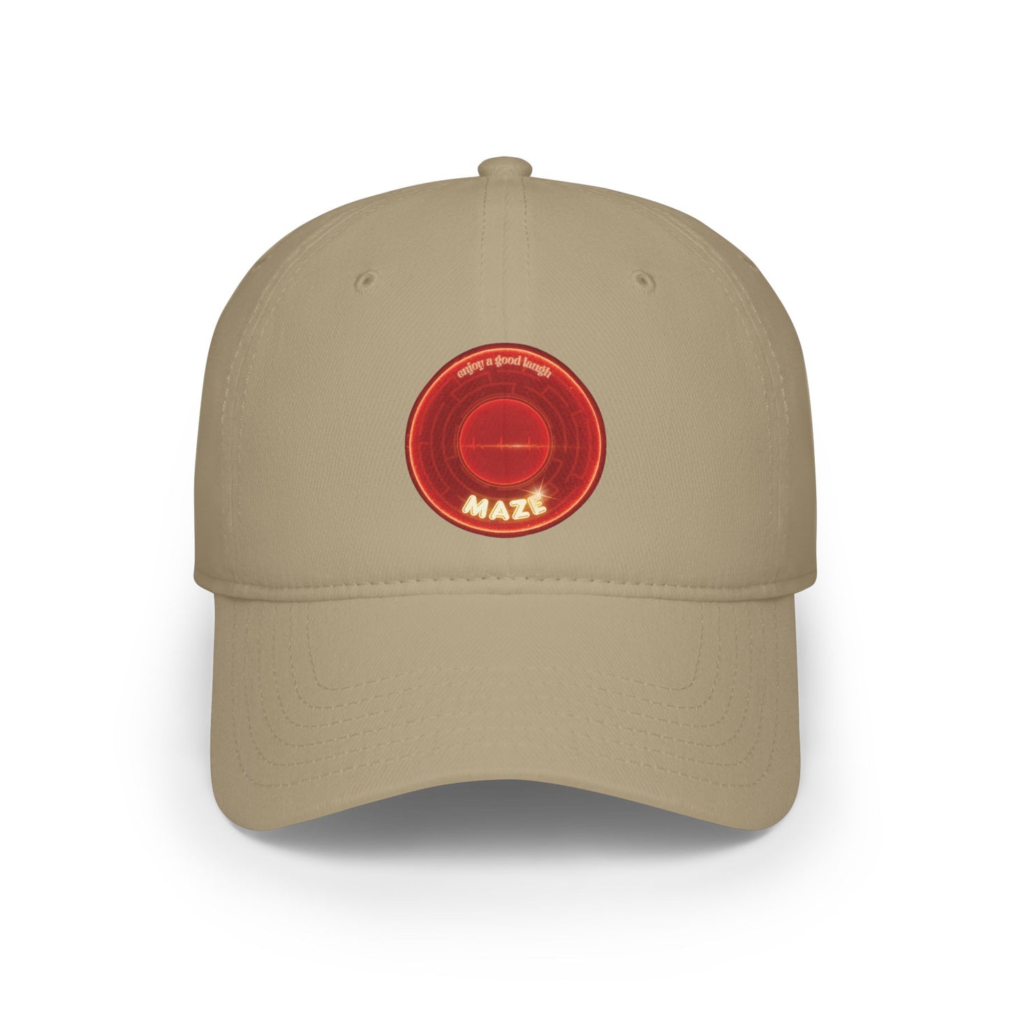 Lumpy Donut Baseball Cap - "The Amazing Donut Cap" - variant 1 - vivid red donut w/