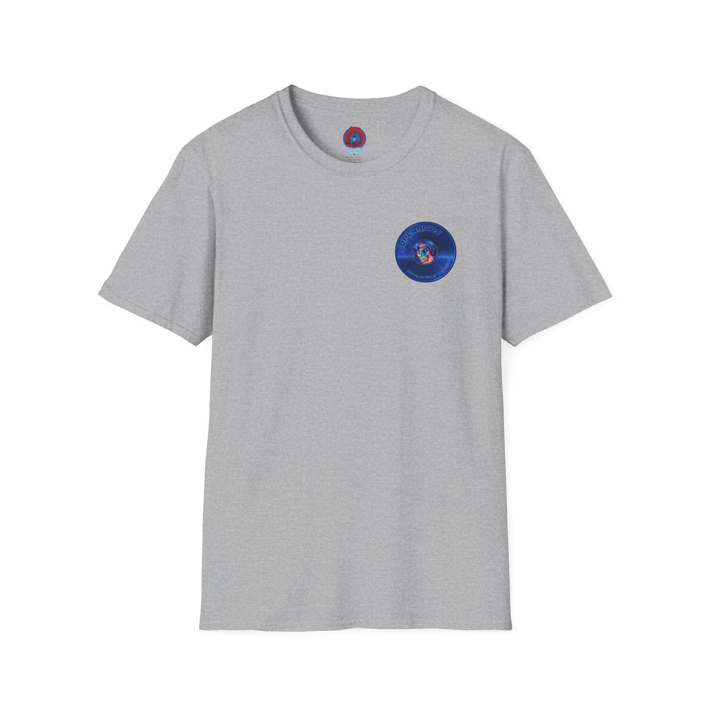 Classic Donut Tee - Unisex Soft-Style - "Drunken Copernicus" - series 1.0 - blue donut - variant 2