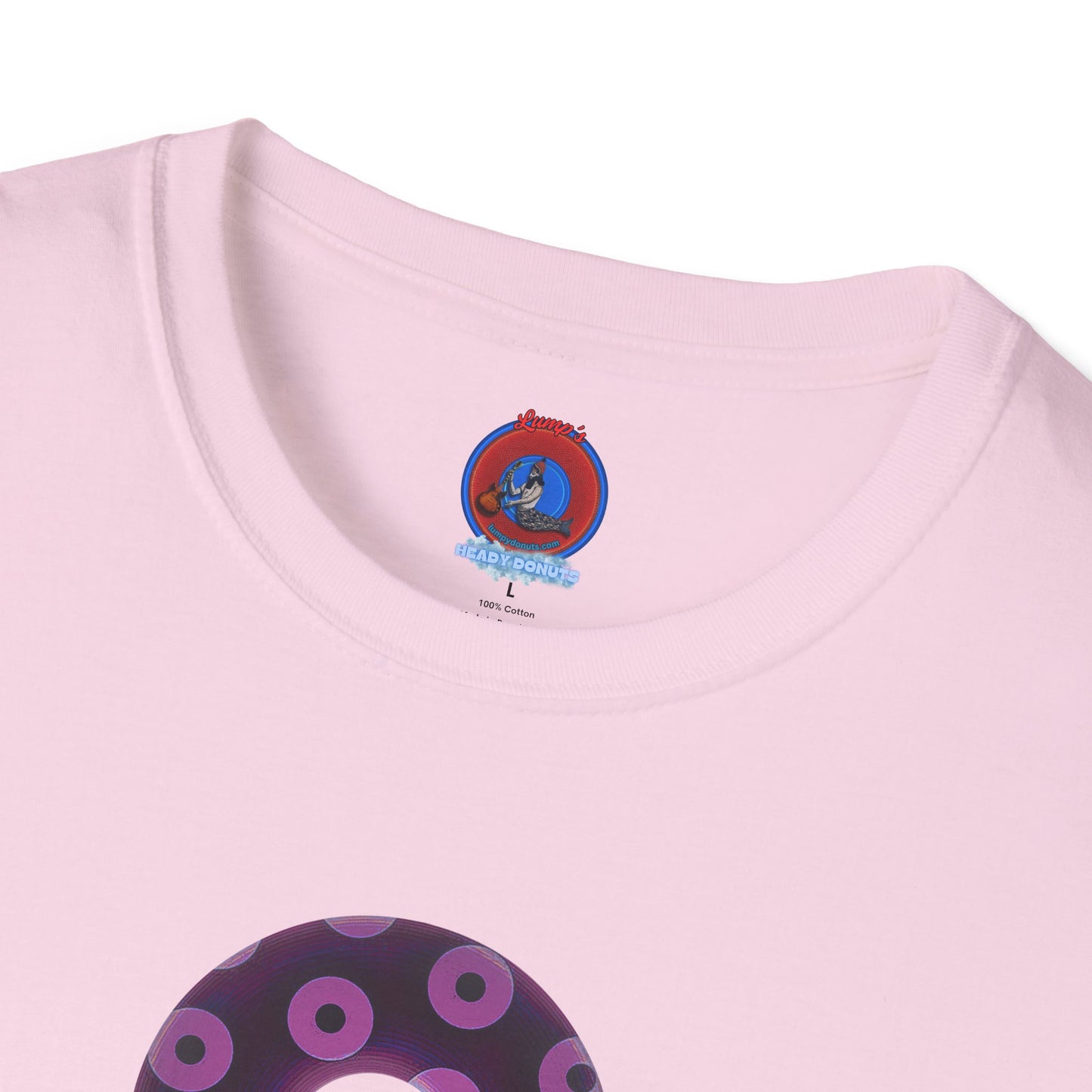 Plain Donuts/Unisex Soft-Style - "Plain Blimpy Paradoxical Donuts" - light purple/red violet donuts