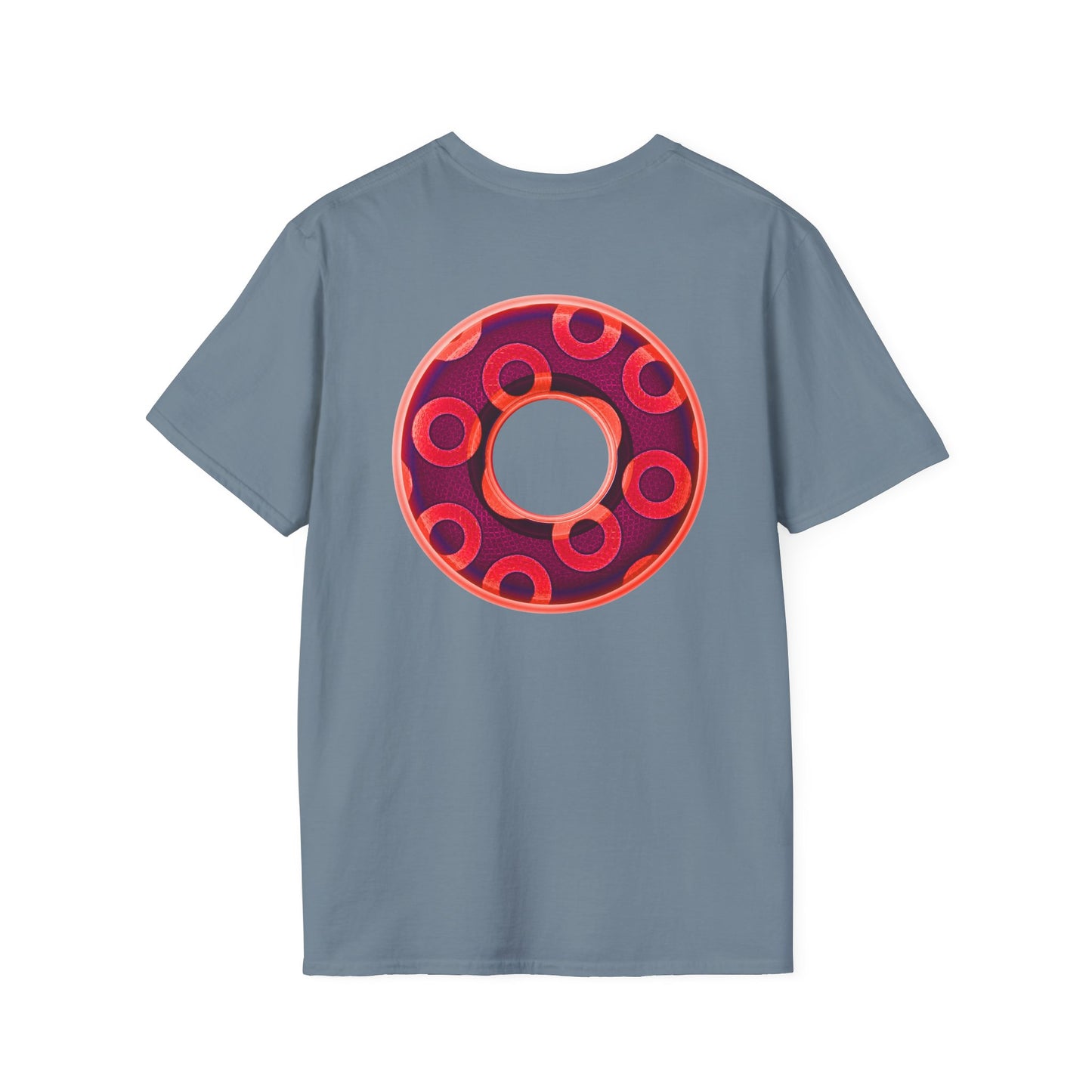 Plain Donuts/Unisex Soft-Style - "Plain Rustic Paradoxical Donuts" - bright red/burgundy donuts