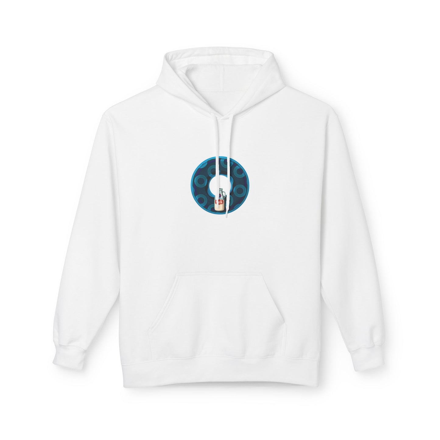 Fleece Harry Hoodies [Midweight Soft-style] - "Wooked Cream Dairy - YEMSG Donut" - blue/blue rustic paradox donut - variant 7