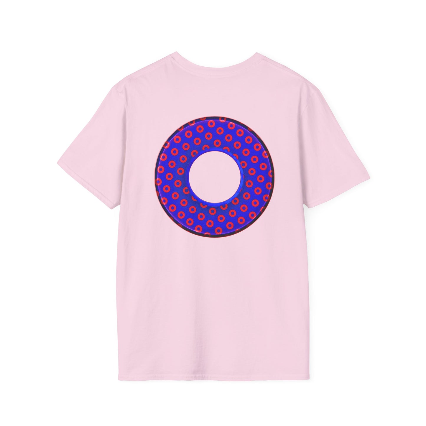 Plain Donuts/Unisex Soft-Style - "Plain Electric Paradoxical Donuts" - dark royal blue/red donuts