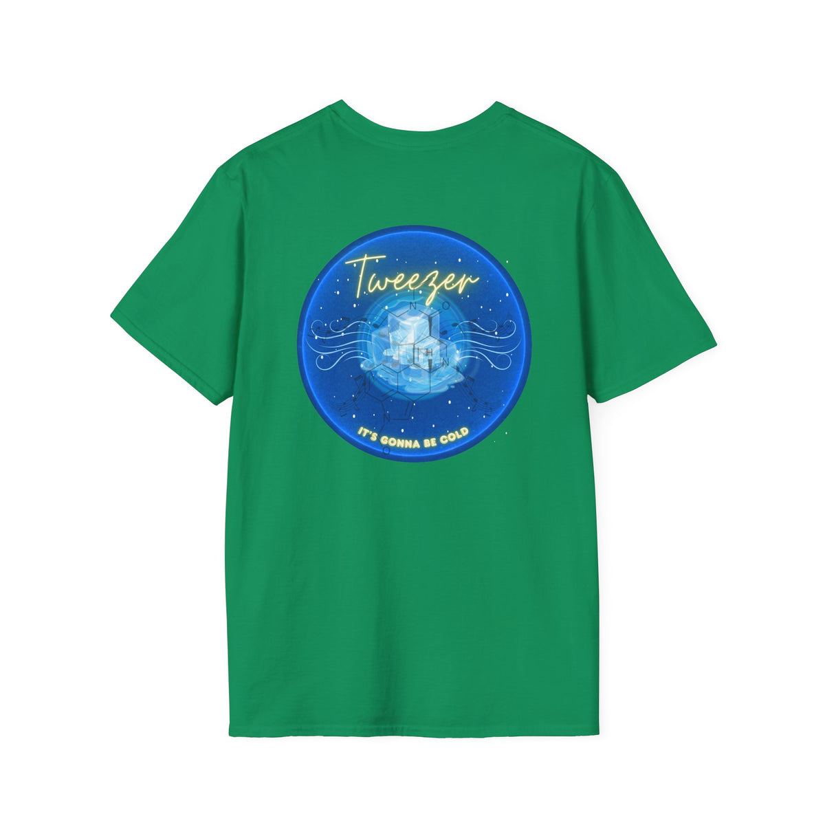 Classic Donut Tee - Unisex Soft-Style - "The Donut Reprised" - vivid blue donut
