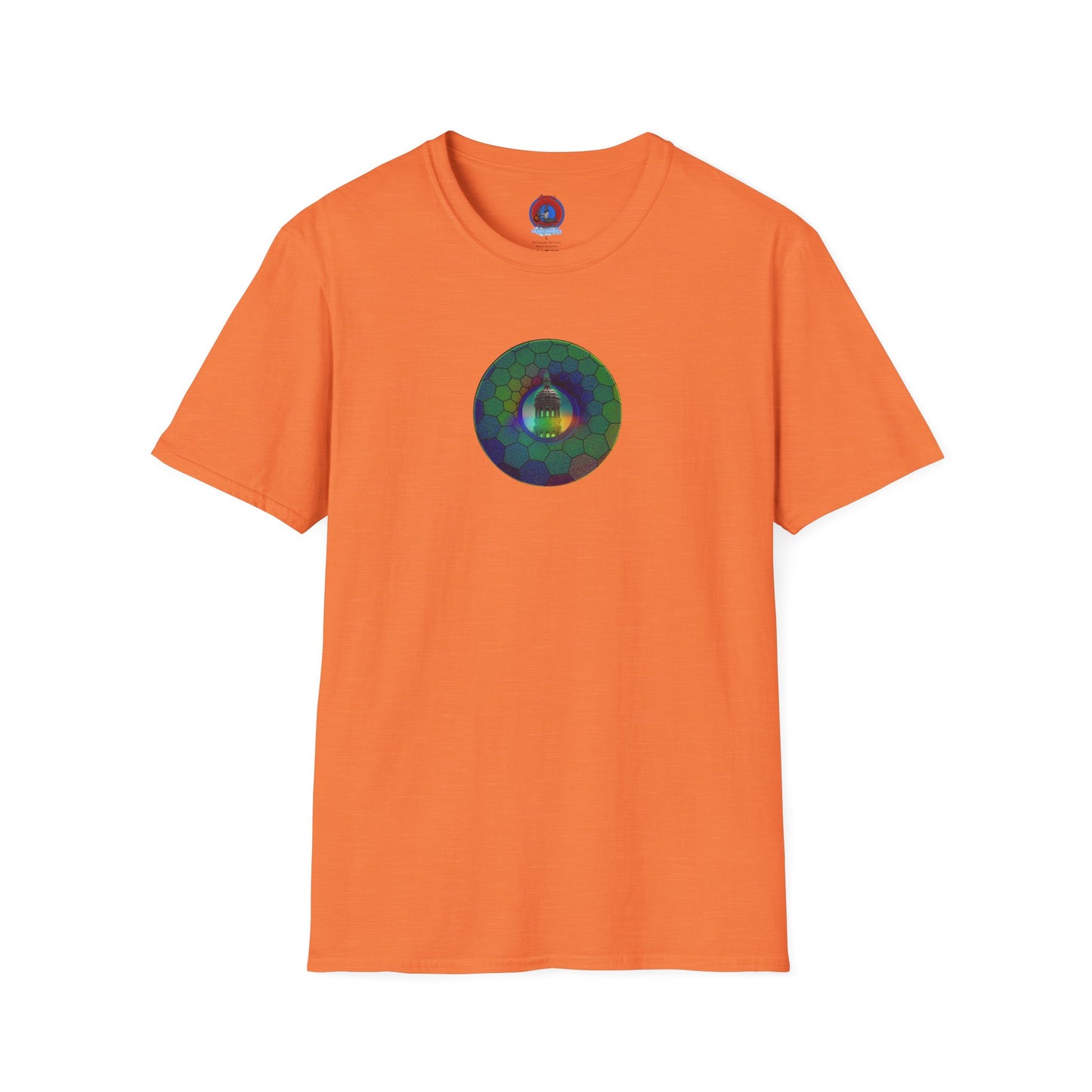 Classic Donut Tee - Unisex Soft-Style - "Save the Mondegreen City Hall Clock Tower" - hexadonut - series 1.0 -variant 1 - green donut