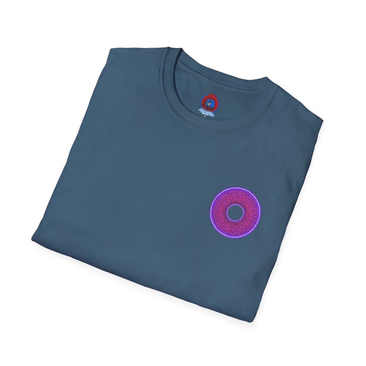 Classic Donut Tee - Unisex Soft-Style - "The Frankenstein Donut - It's Alive! " - series 1.0  - purple-ish donut