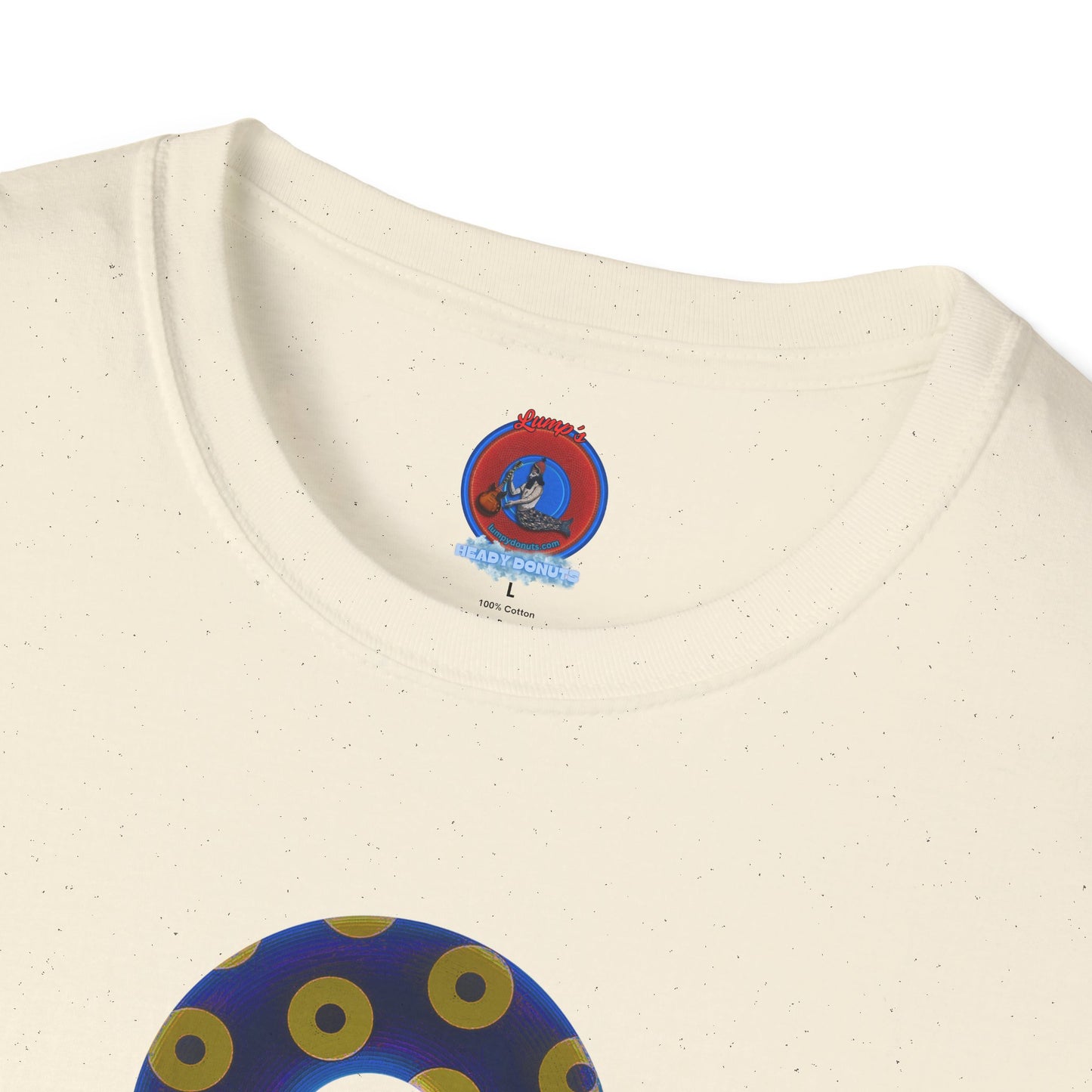 Plain Donuts/Unisex Soft-Style - "Plain Blimpy Paradoxical Donuts" - dark royal blue/yellow donuts