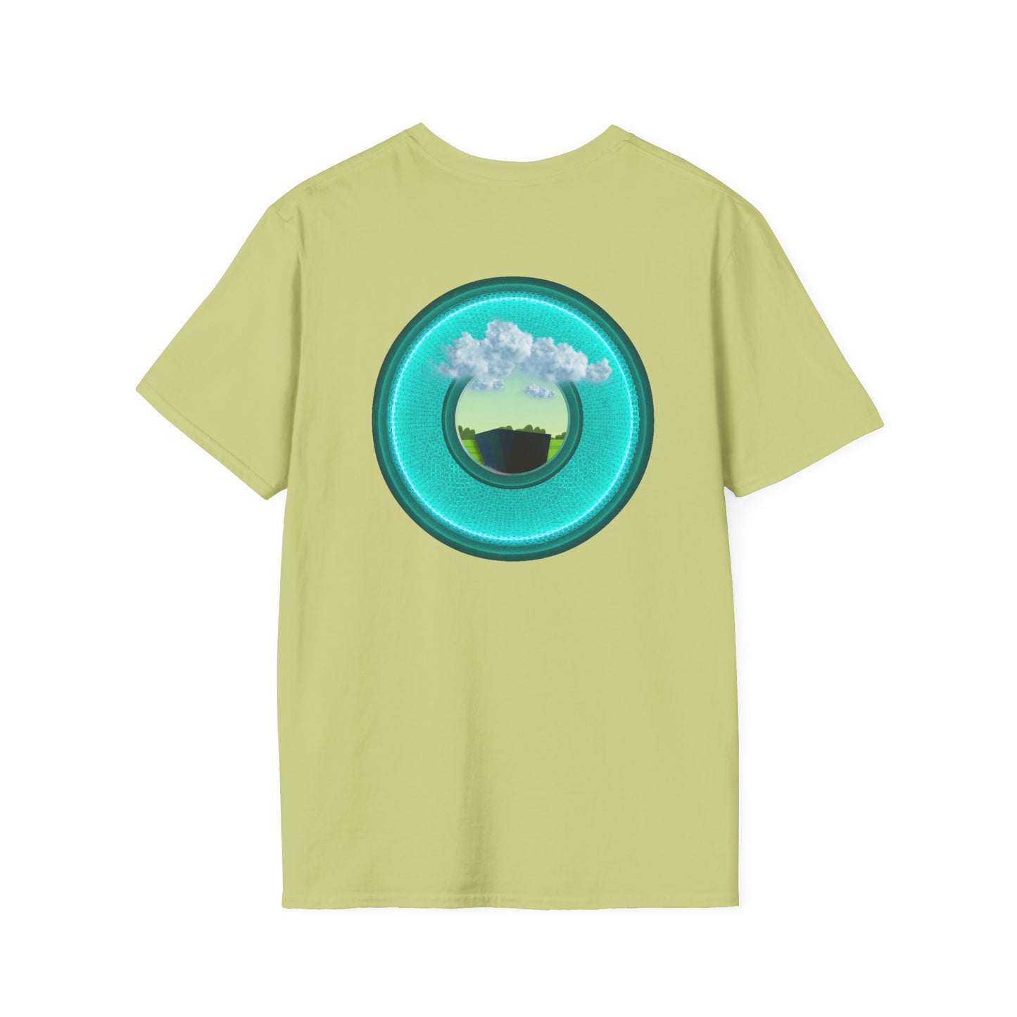 Classic Donut Tee - Unisex Soft-Style - "Got Rhombus?" - series 1.0  - variant 1 - turquoise/teal donut