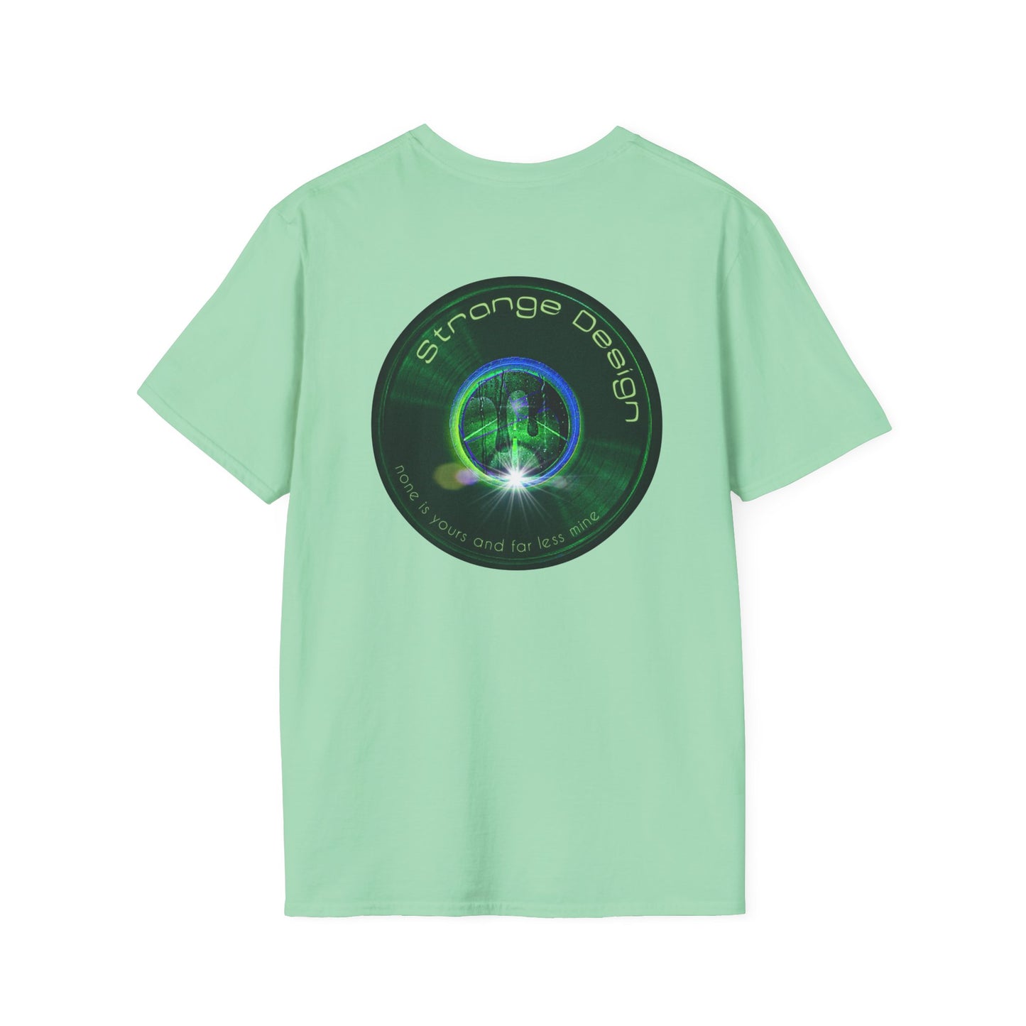 Classic Donut Tee - Unisex Soft-Style - "The Strangely Designed Donut Tee" - series 1.0 - green donut