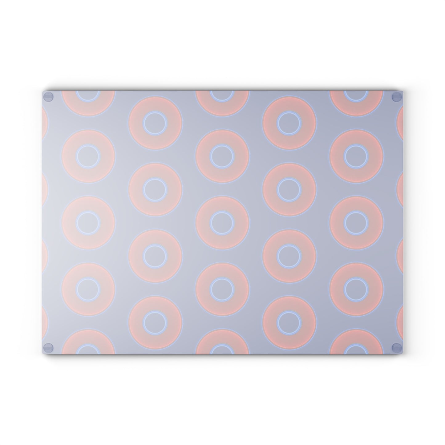 My Friend's Cutting Board - vivid red donuts w/dark blue background