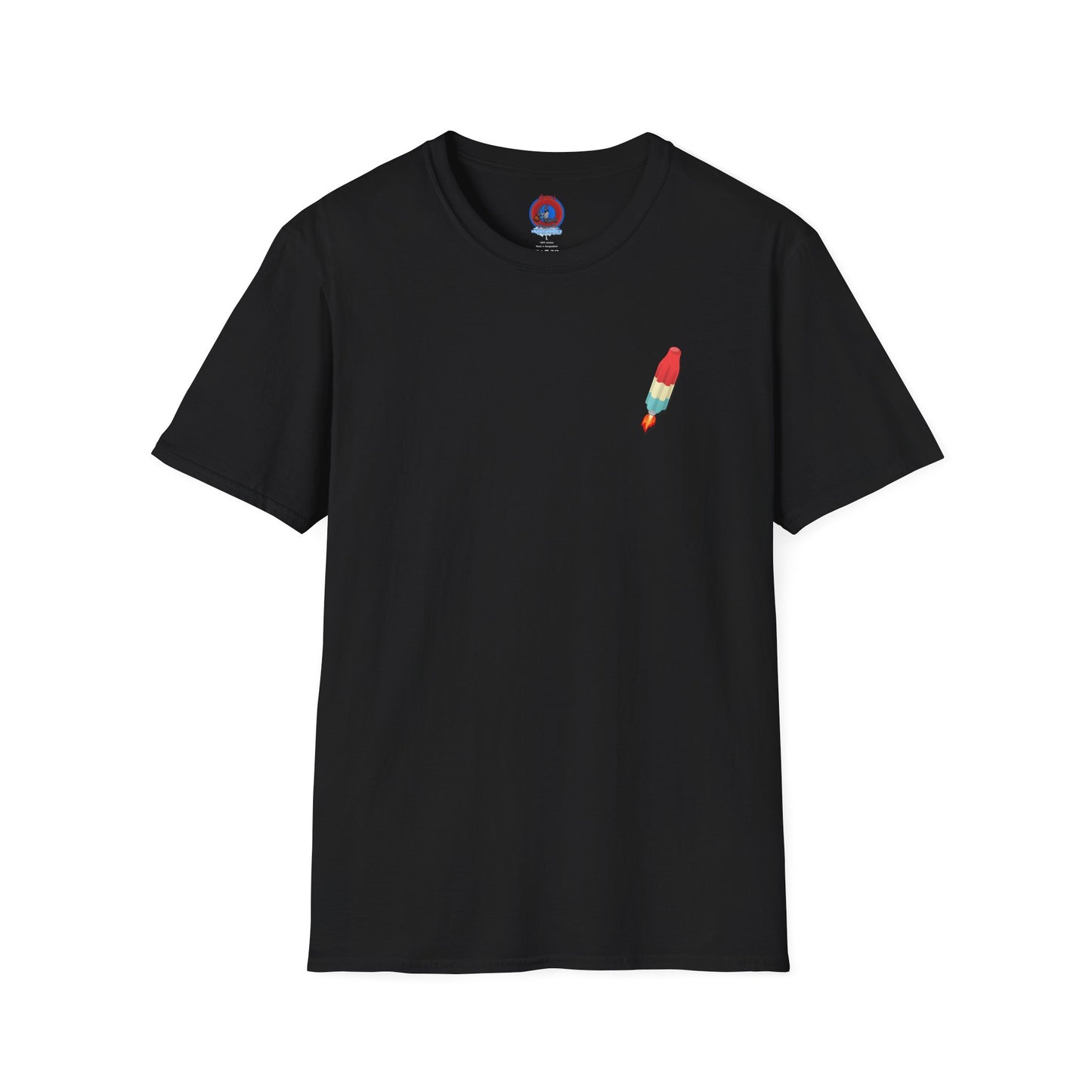 Classic Donut Tee - Unisex Soft-Style - "Blow this Popsicle Stand" - red/blue/cream - bomb pop