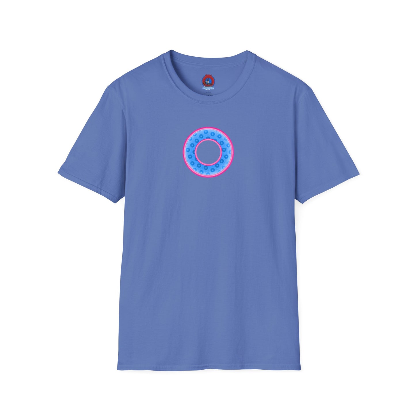 Plain Donuts/Unisex Soft-Style - "Plain Wide Mouthed Paradoxical Donuts" - light blue/pink donuts