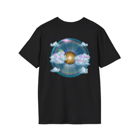 Classic Donut Tee - Unisex Soft-Style - "The Divided Donut" - vivid blue sky donut