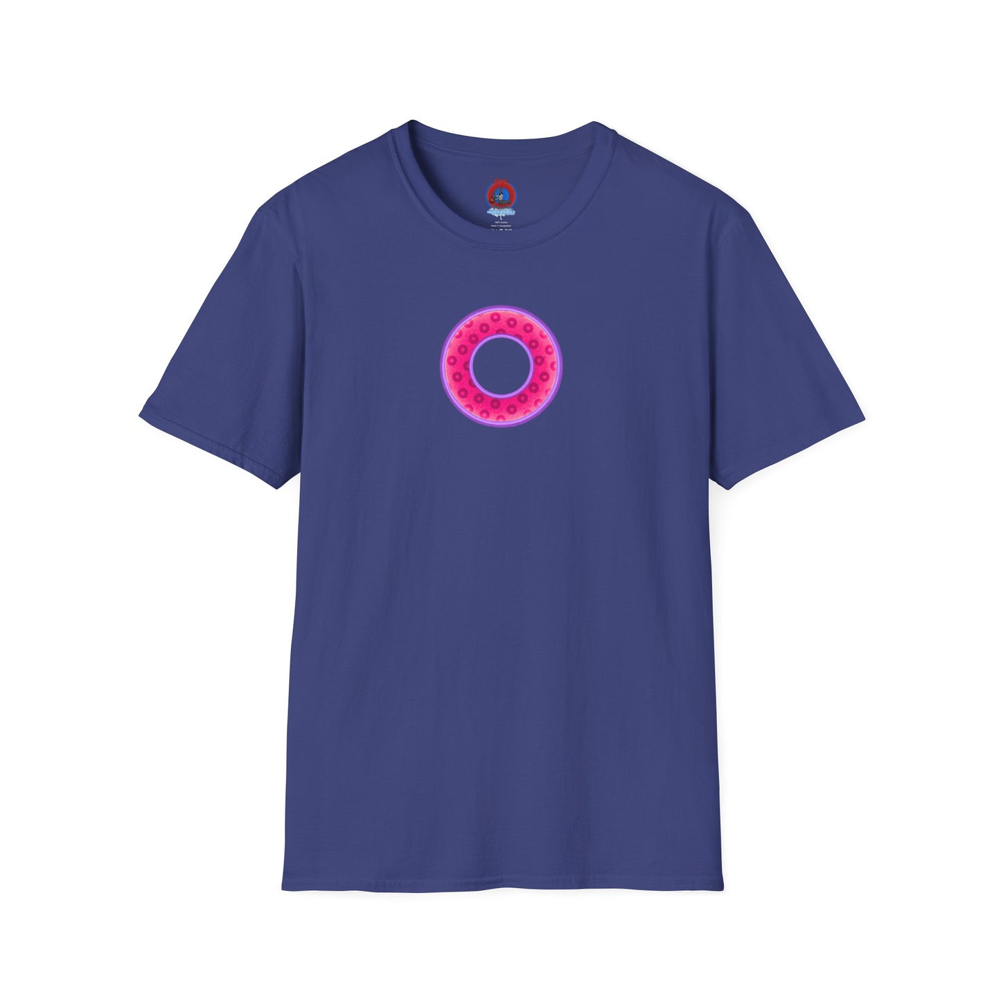 Plain Donuts/Unisex Soft-Style - "Plain Wide Mouthed Paradoxical Donuts" - magenta/light purple donuts
