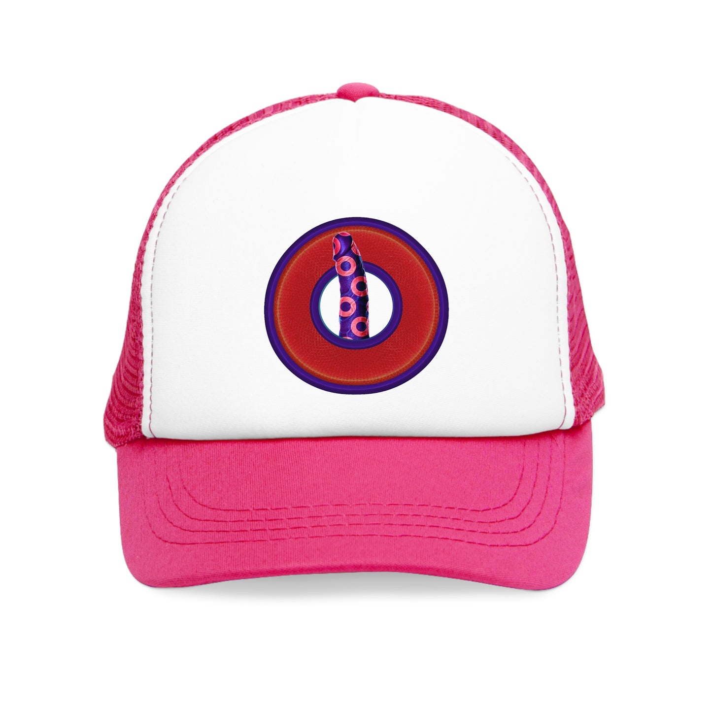 Lumpy Trucker Hat - "Dick's Phavorite Plavor" - variant 2 - red traditional donut