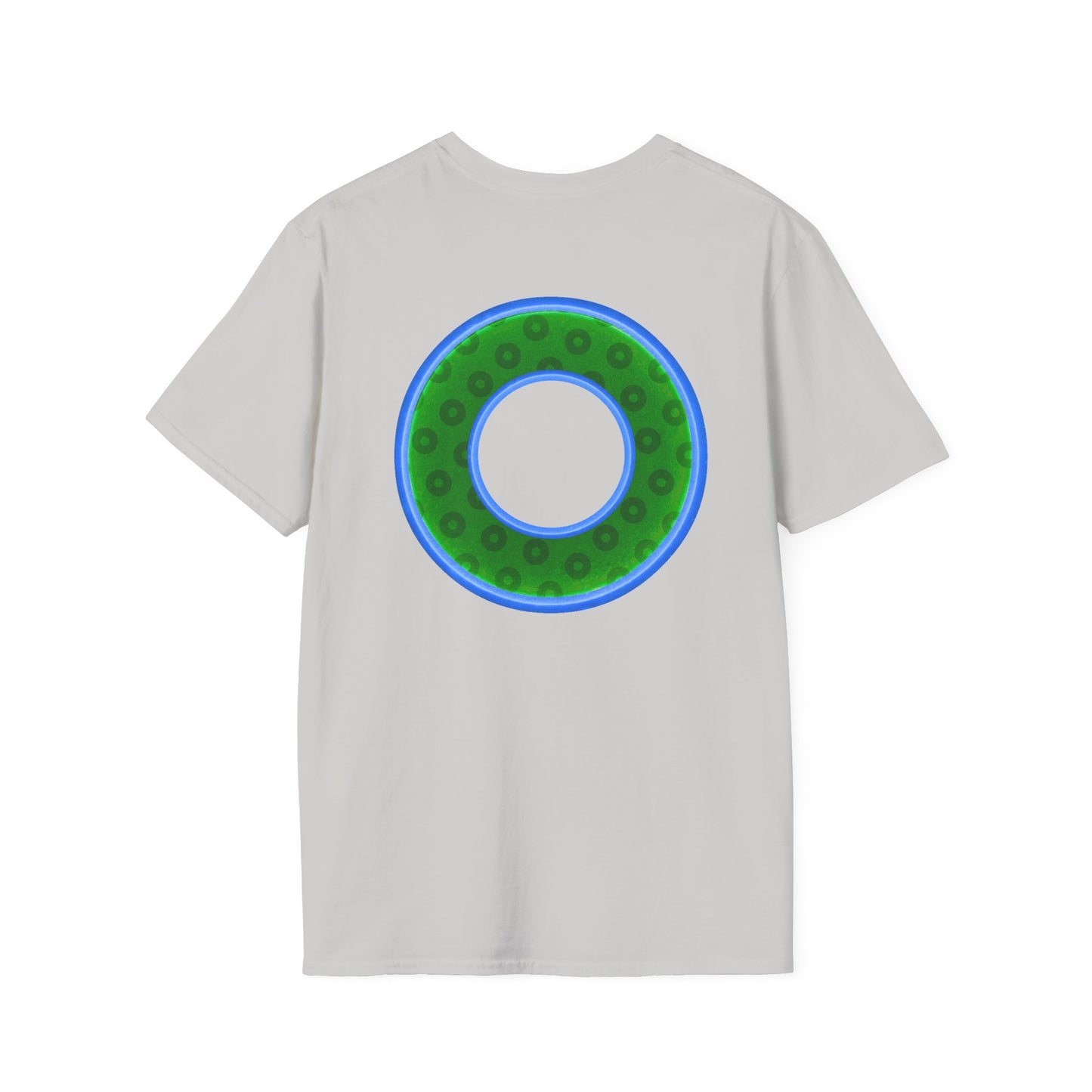 Plain Donuts/Unisex Soft-Style - "Plain Wide Mouthed Paradoxical Donuts" - green/light blue donuts