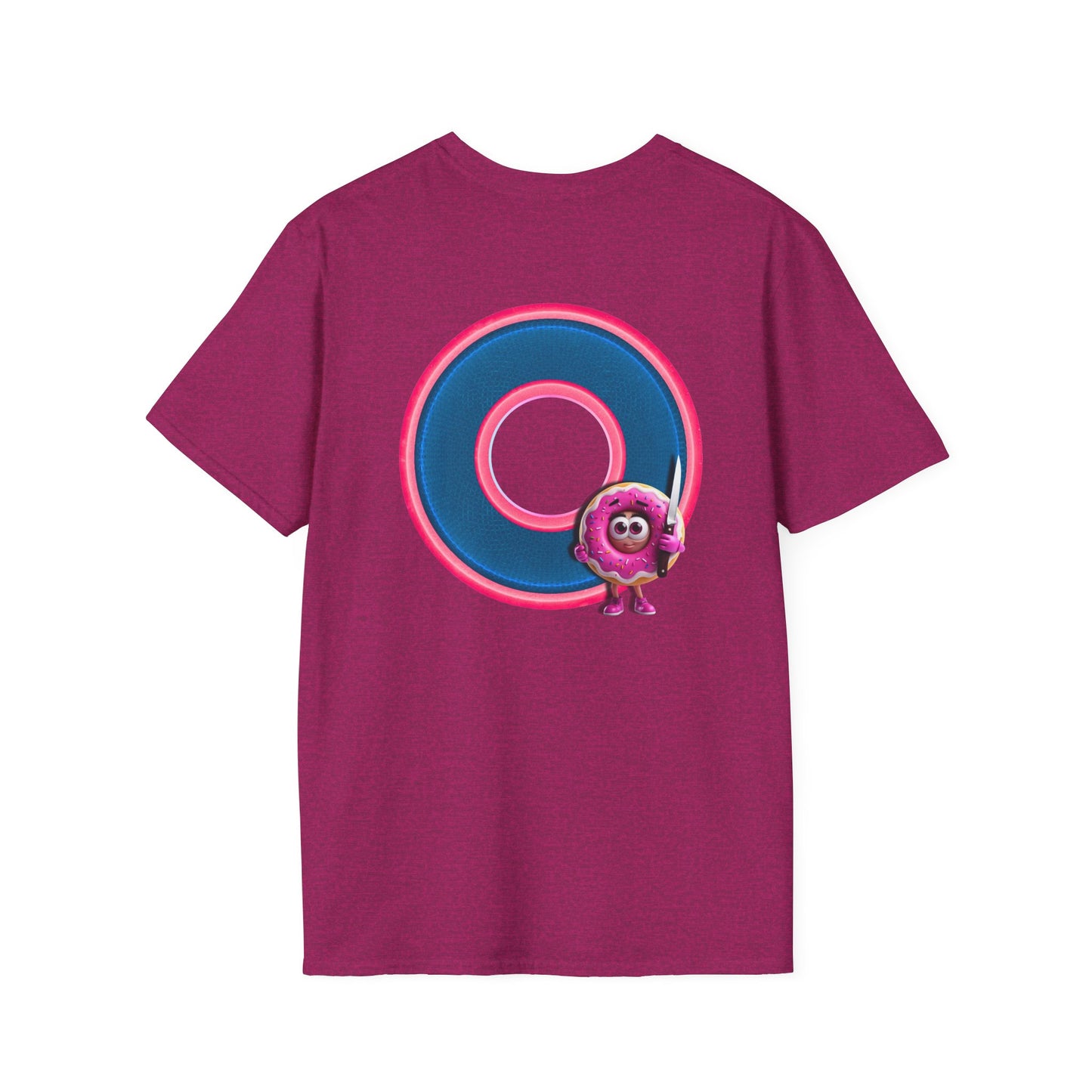 Classic Donut Tee - Unisex Soft-Style - "My Friend the Donut " - series 1.0  - variant 2 - blue/pink donut