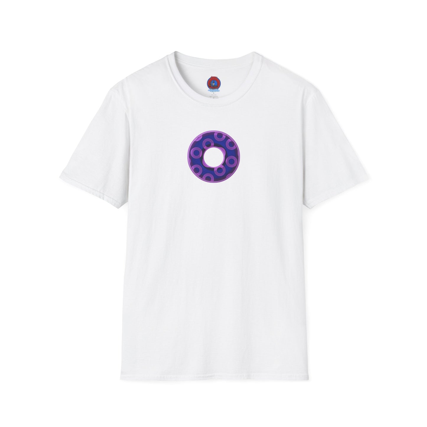 Plain Donuts/Unisex Soft-Style - "Plain Rustic Paradoxical Donuts" - light purple/dark blue donuts