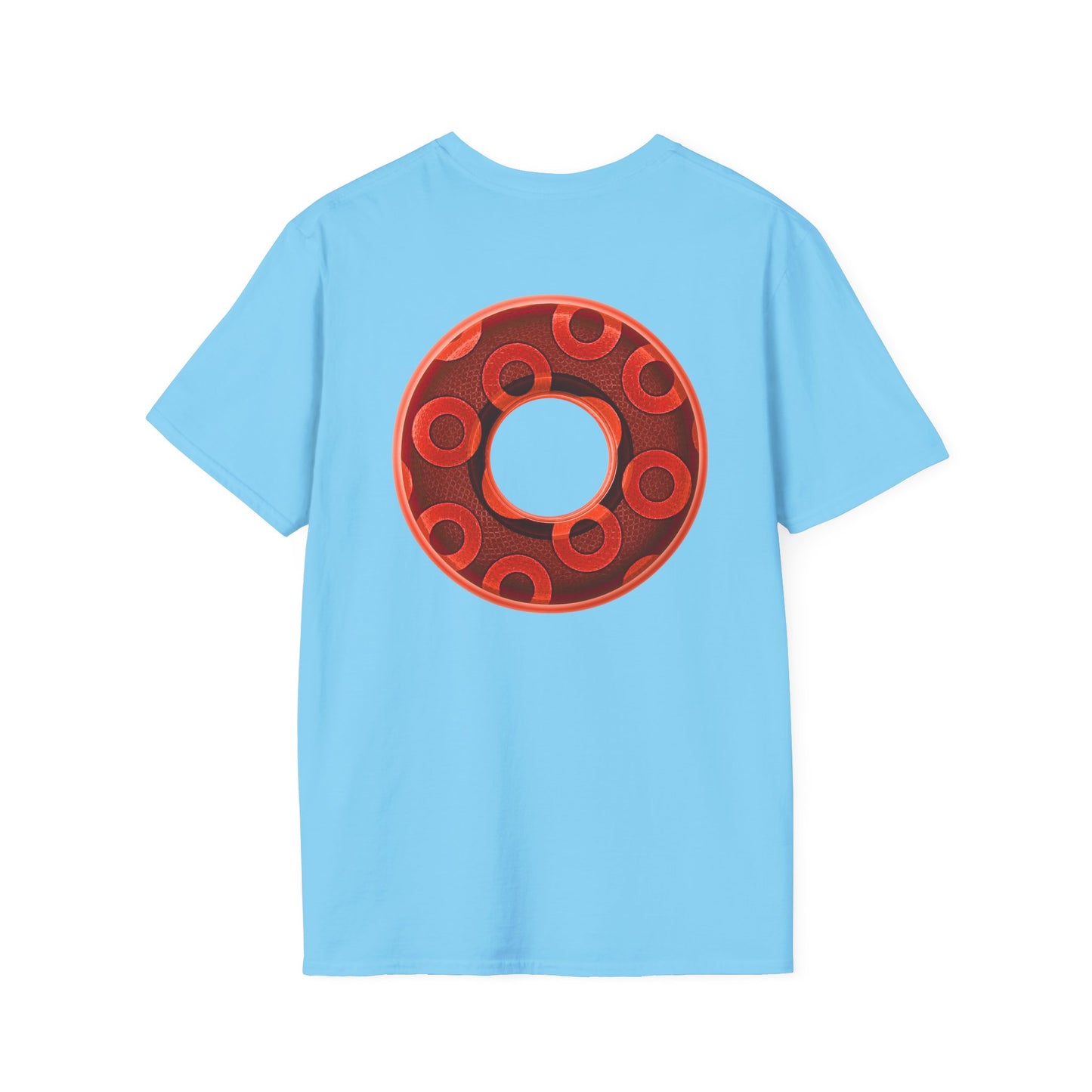 Plain Donuts/Unisex Soft-Style - "Plain Rustic Paradoxical Donuts" - red/dark red donuts
