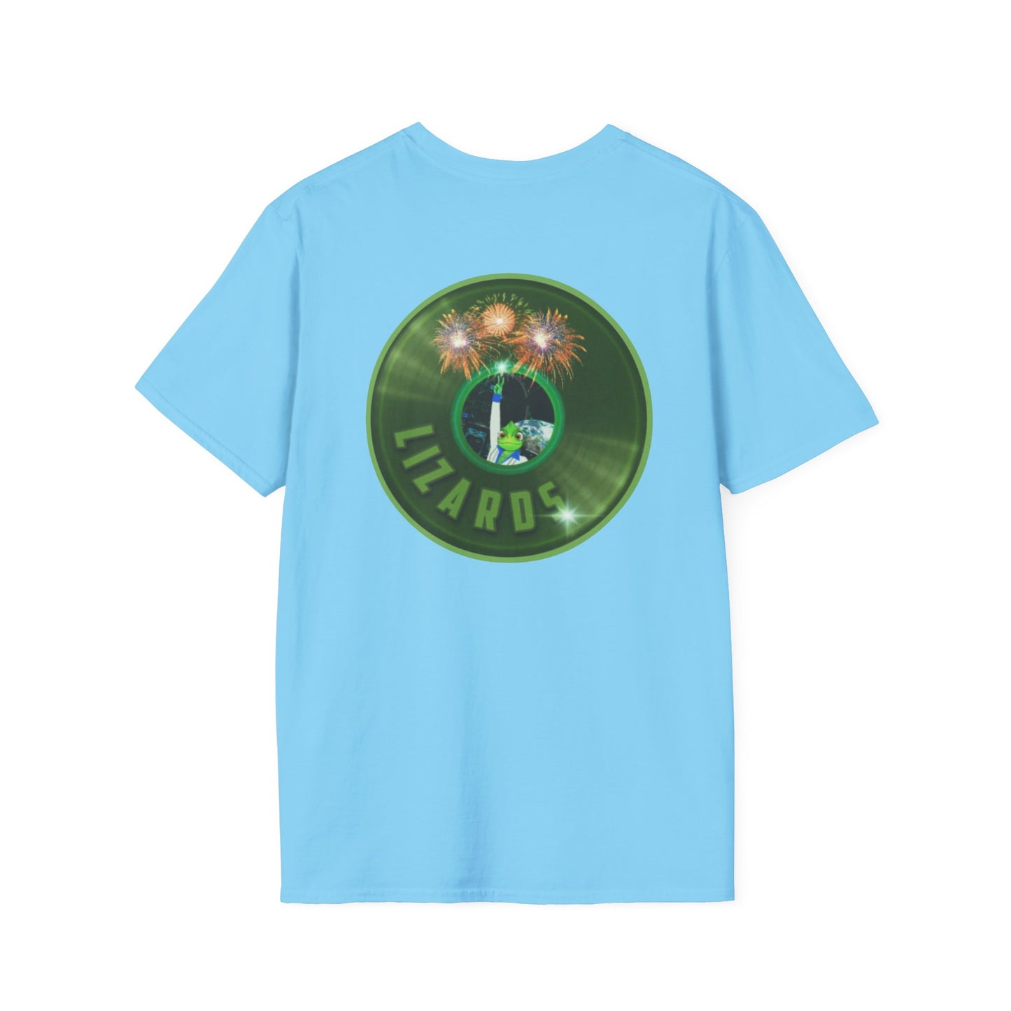 Classic Donut Tee - Unisex Soft-Style - "Rutherford's Staying Alive" - series 1.0 - variant 1 - green donut