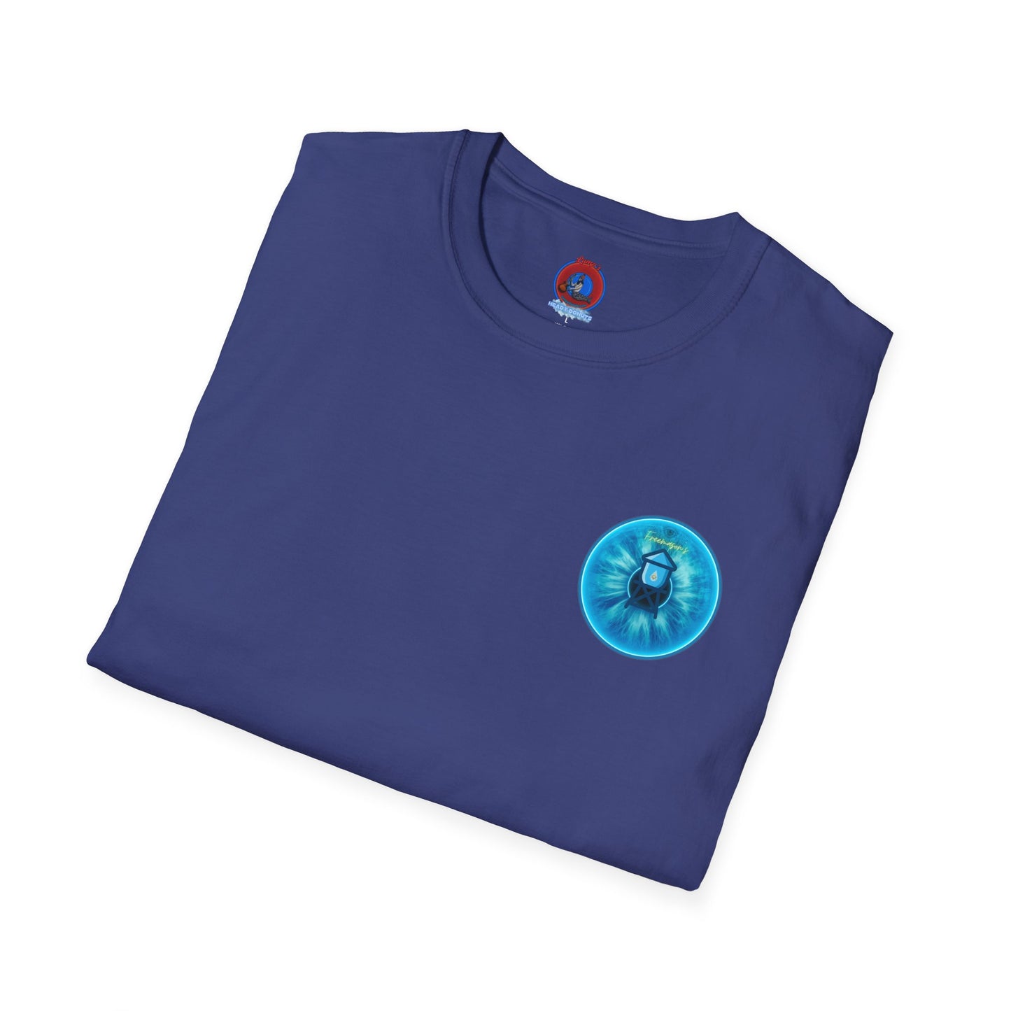 Classic Donut Tee - Unisex Soft-Style - "The Peering Donut of Opacity" - light blue idonut - variant 1