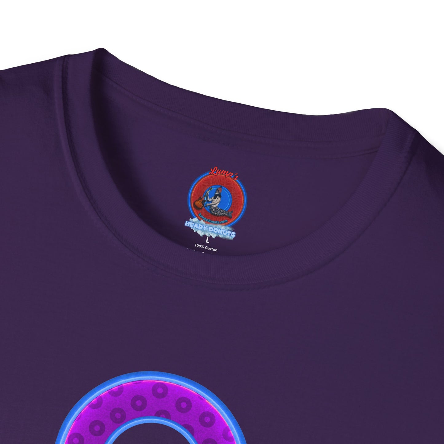 Plain Donuts/Unisex Soft-Style - "Plain Wide Mouthed Paradoxical Donuts" - purple/light royal blue donuts