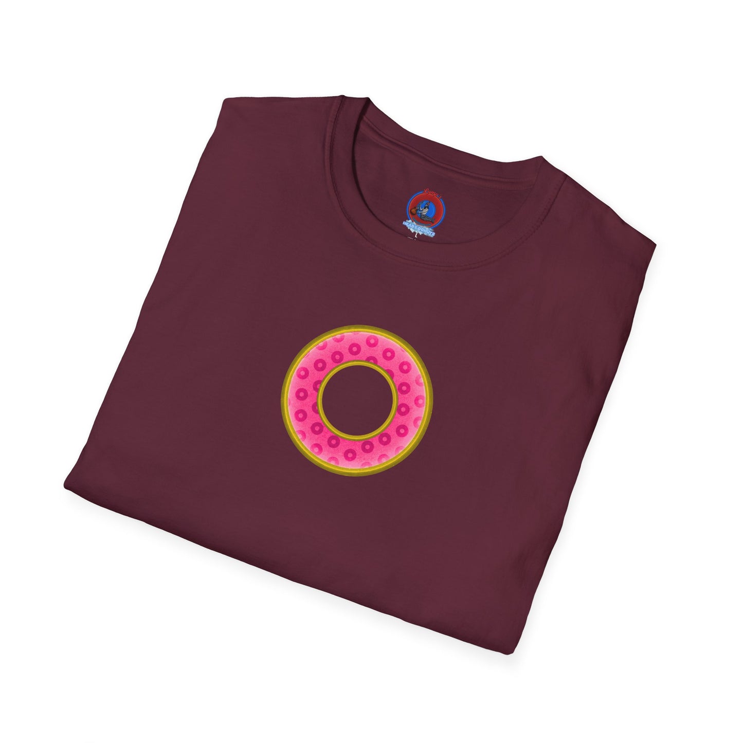 Plain Donuts/Unisex Soft-Style - "Plain Wide Mouthed Paradoxical Donuts" - pink/gold donuts