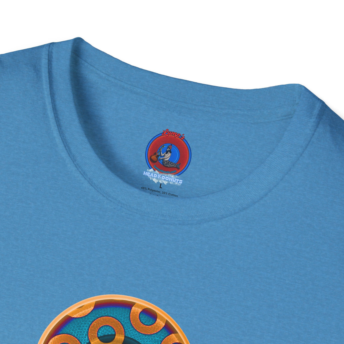 Classic Donut Tee - Unisex Soft-Style - "Wooked Cream - YEMSG Donut " -blue/orange rustic paradox donut - variant 4