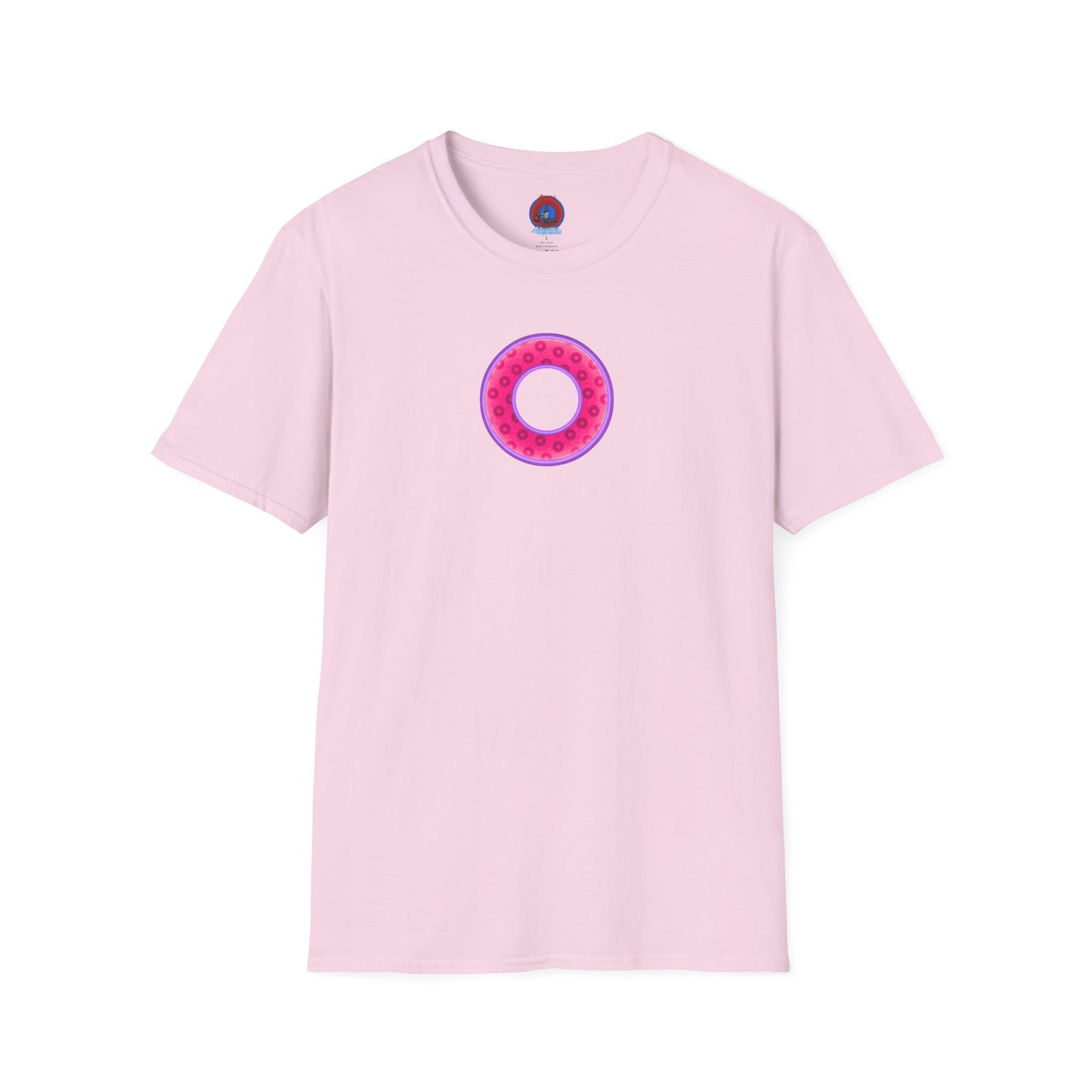 Plain Donuts/Unisex Soft-Style - "Plain Wide Mouthed Paradoxical Donuts" - magenta/light purple donuts