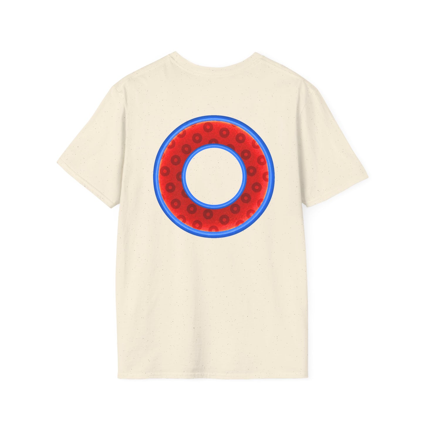 Plain Donuts/Unisex Soft-Style - "Plain Wide Mouthed Paradoxical Donuts" - red/medium royal blue donuts