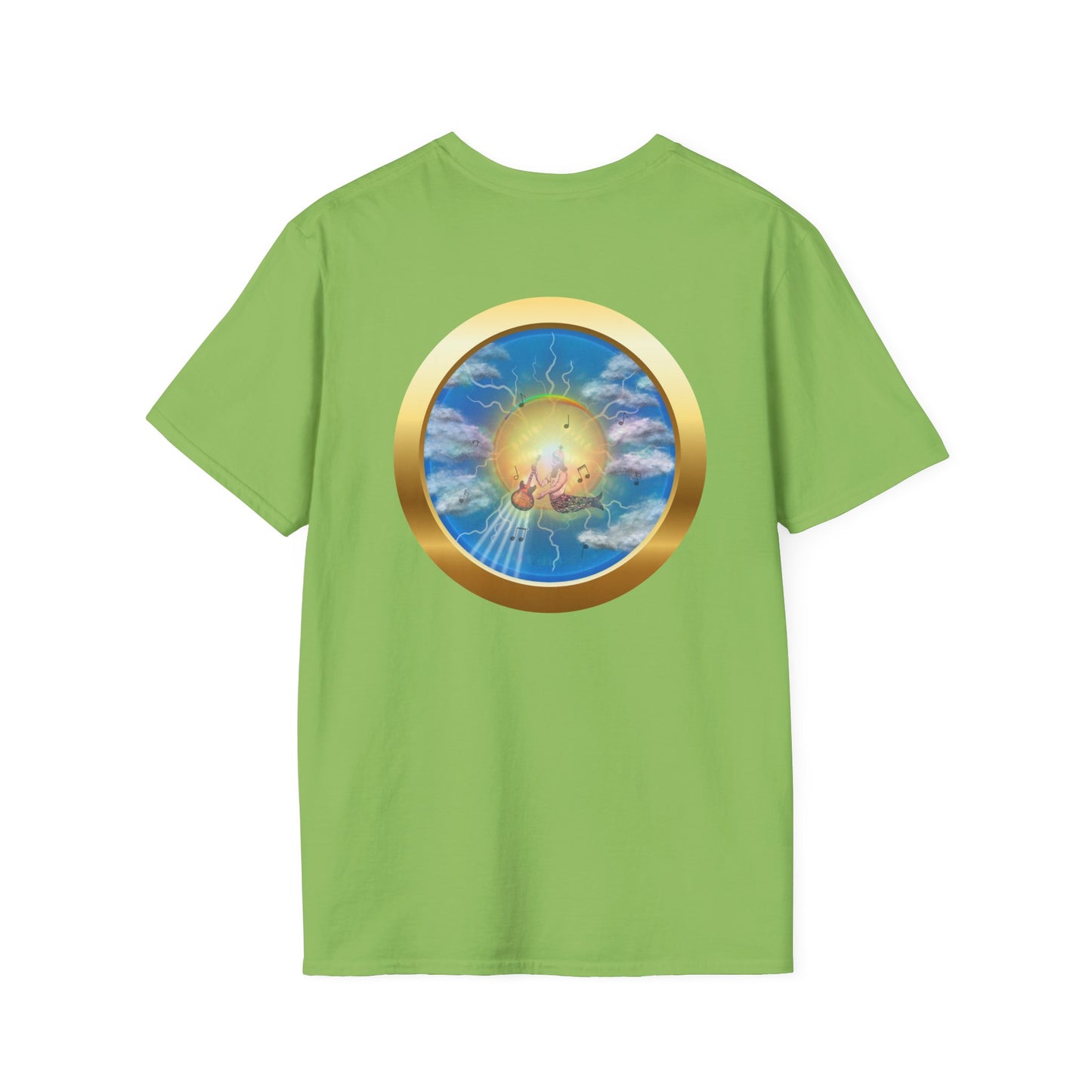 Classic Donut Tee - Unisex Soft-Style - "The Divided Donut" - variant 1 - blue/blue donut [*50% to The Divided Sky Foundation]