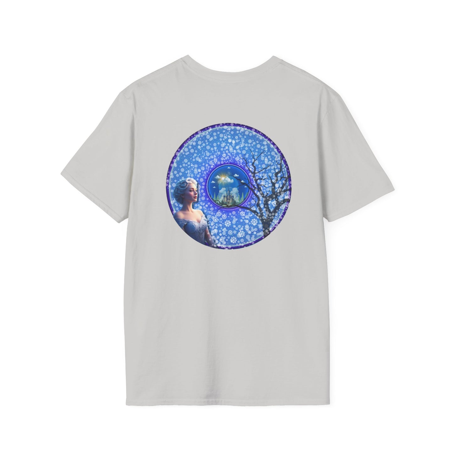 Classic Donut Tee - Unisex Soft-Style - "The Donut Locked in Glaciers" - series 1.0 - blue donut