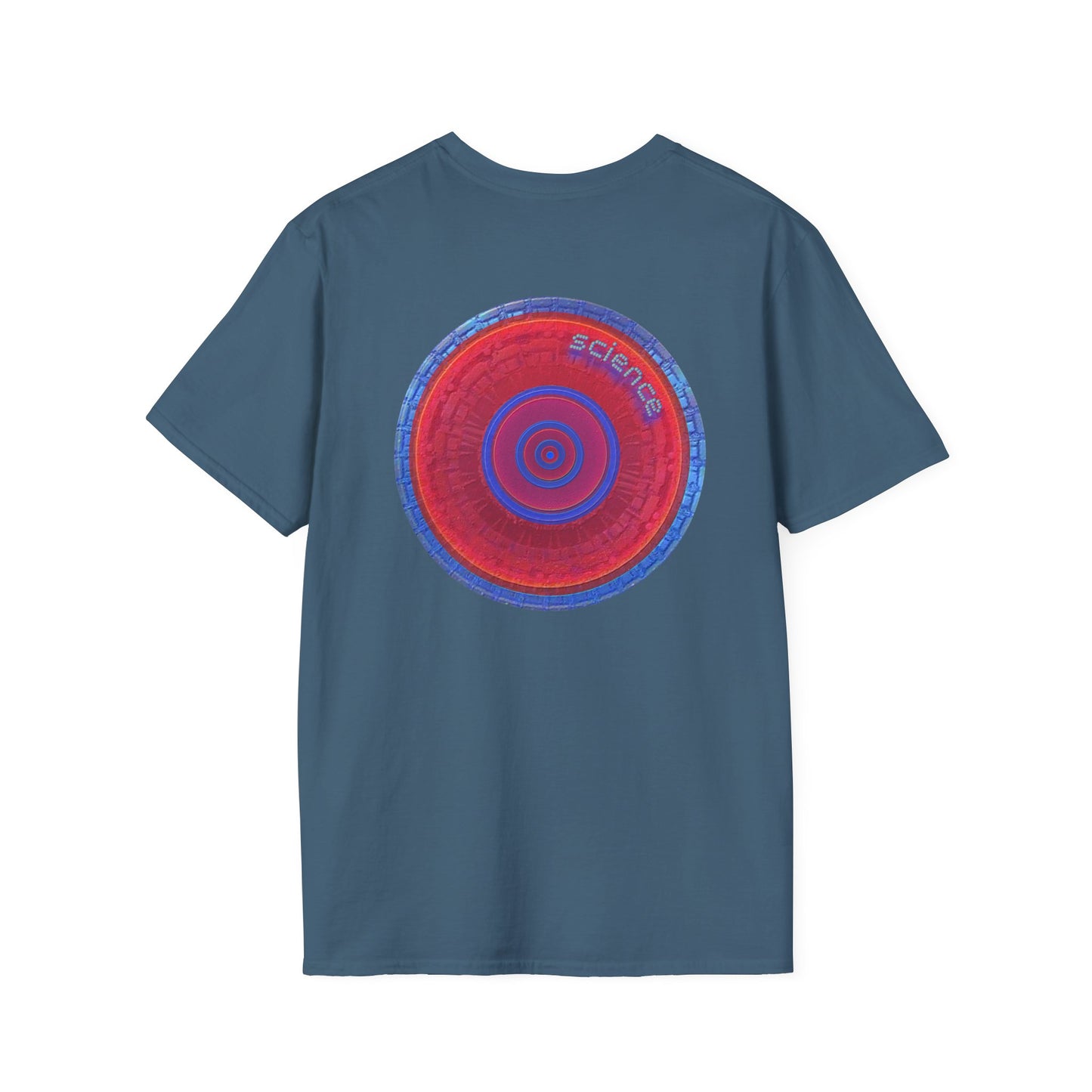 Classic Donut Tee - Unisex Soft-Style - "Tube Donuts" - series 1.0 - red donut/lighter blue bordering