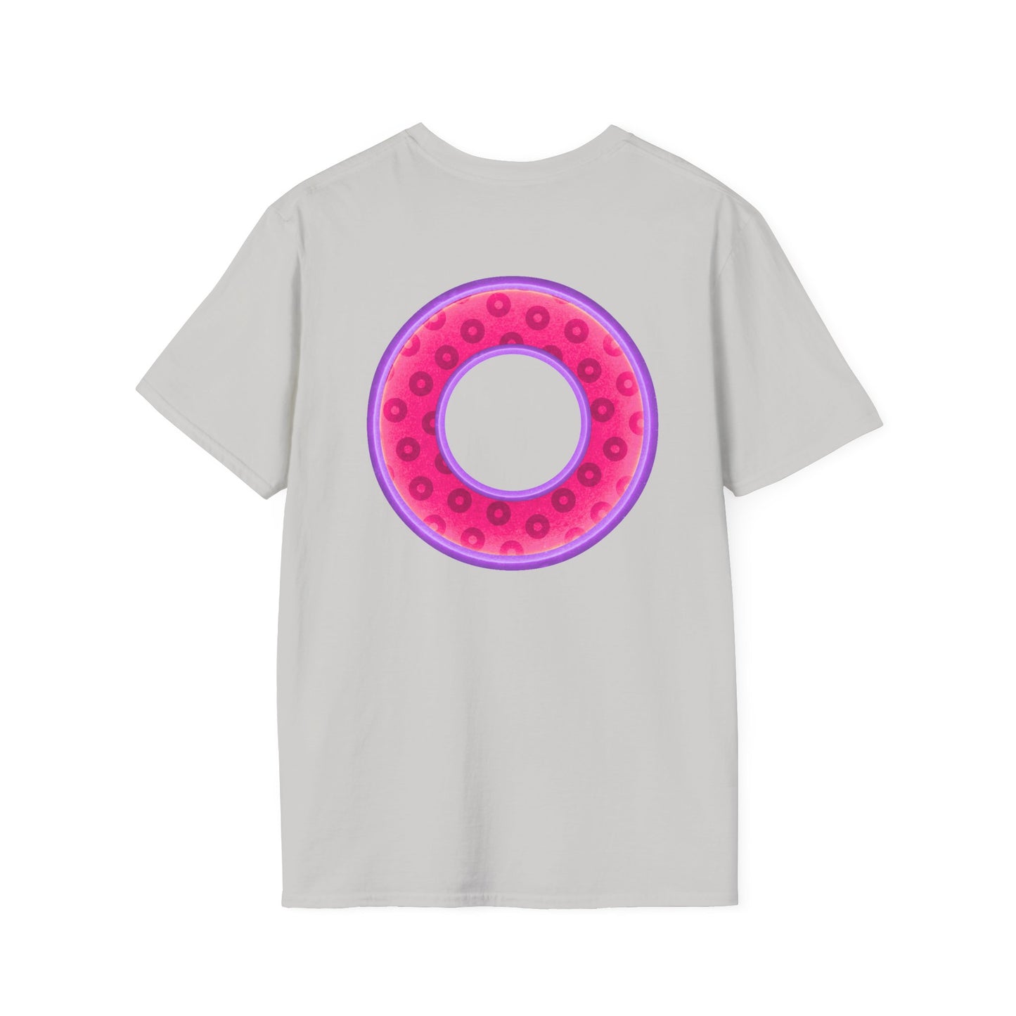 Plain Donuts/Unisex Soft-Style - "Plain Wide Mouthed Paradoxical Donuts" - magenta/light purple donuts