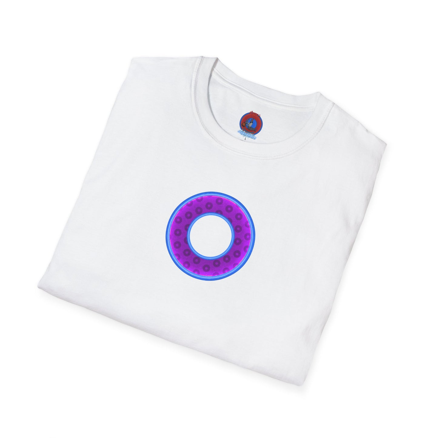 Plain Donuts/Unisex Soft-Style - "Plain Wide Mouthed Paradoxical Donuts" - purple/light royal blue donuts