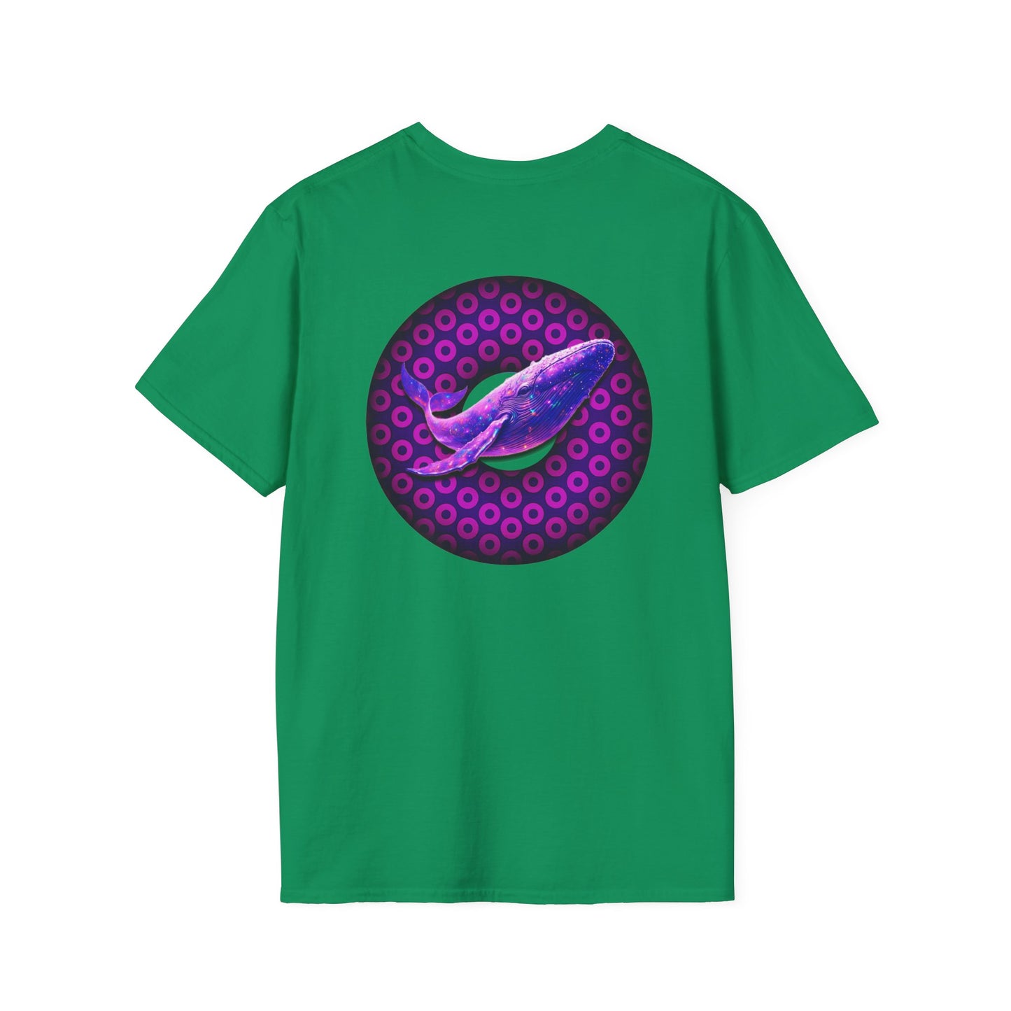Classic Donut Tee - Unisex Soft-Style - "A Purple Humpback Whale of a Good Time" - variant 1 - purple paradoxical donut