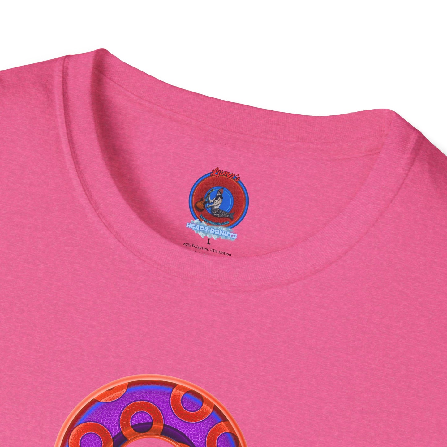 Plain Donuts/Unisex Soft-Style - "Plain Rustic Paradoxical Donuts" - purple/red donuts