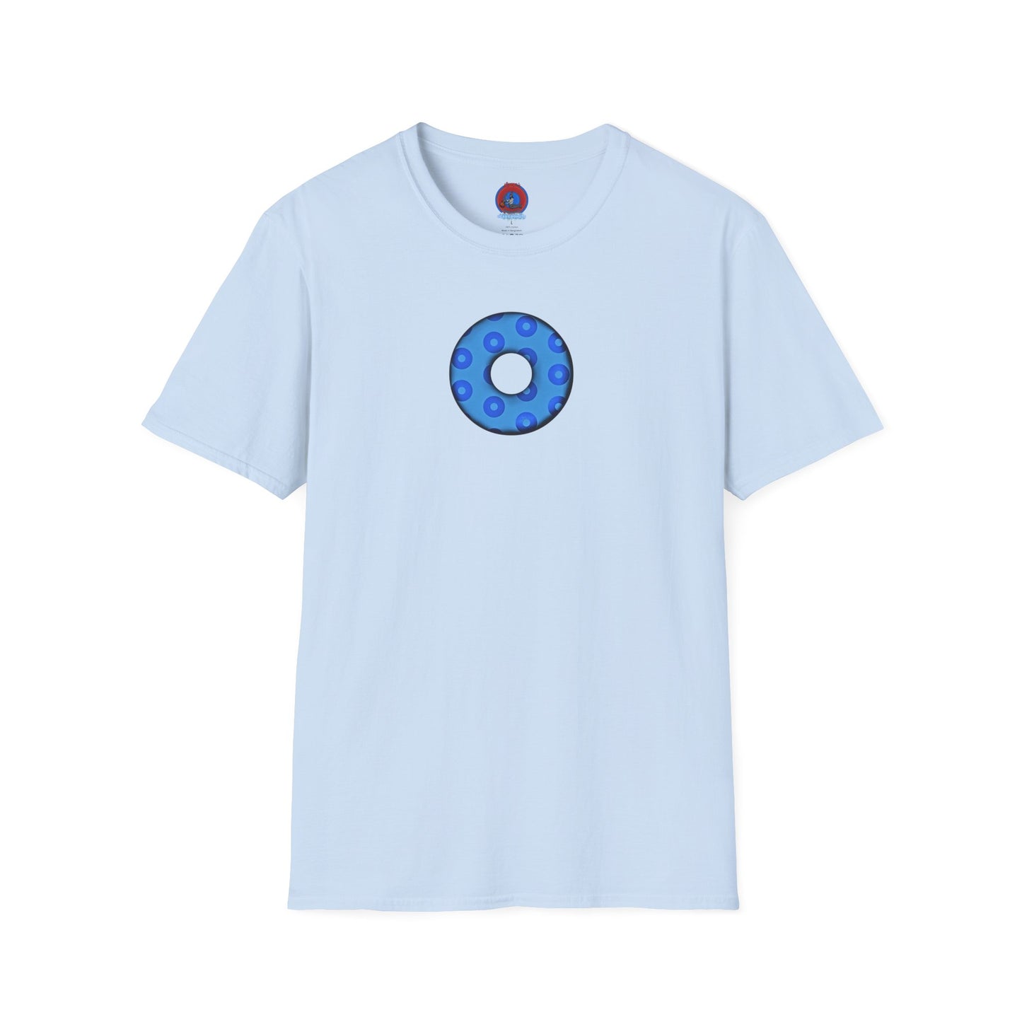 Plain Donuts/Unisex Soft-Style - "Plain Blimpy Paradoxical Donuts" - blue/light blue donuts