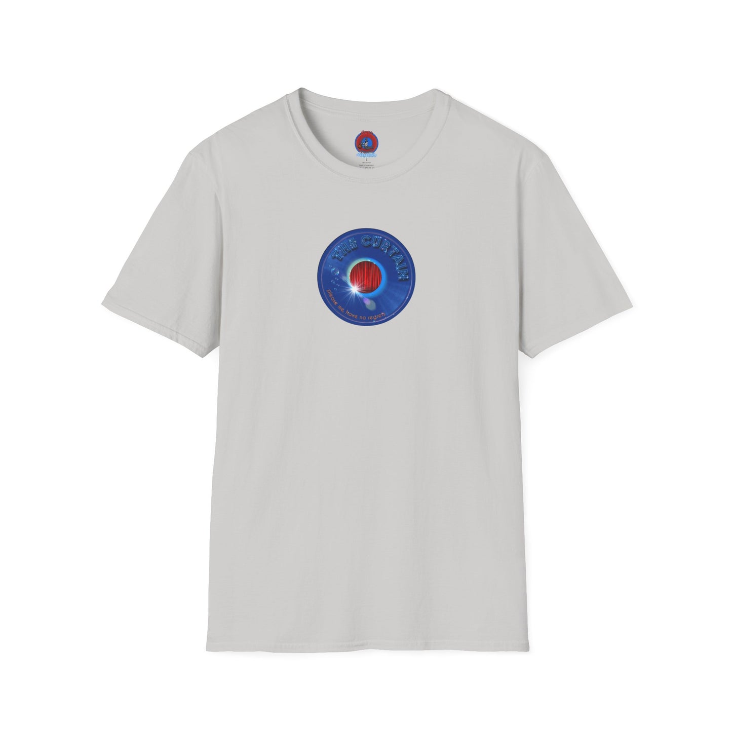 Classic Donut Tee - Unisex Soft-Style - "The Donut Without" - series 1.0  - variant 1 - vivid blue record donut