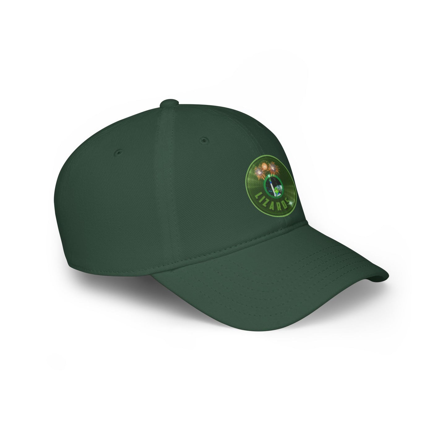 Lumpy Donut Baseball Cap - "Rutherford's Staying Alive Donut Cap" - variant 1 vivid green record donut w/