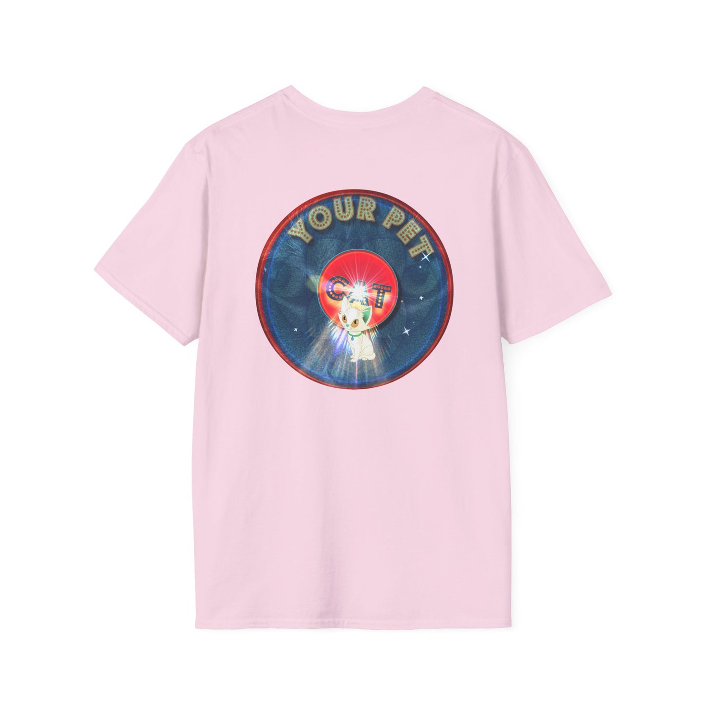 Classic Donut Tee - Unisex Soft-Style - "Your Pet Cat's Phavorite Tee" - series 1.0  - blue donut