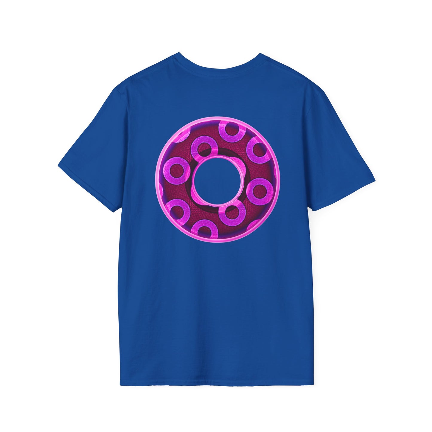 Plain Donuts/Unisex Soft-Style - "Plain Rustic Paradoxical Donuts" - magenta/burgundy donuts