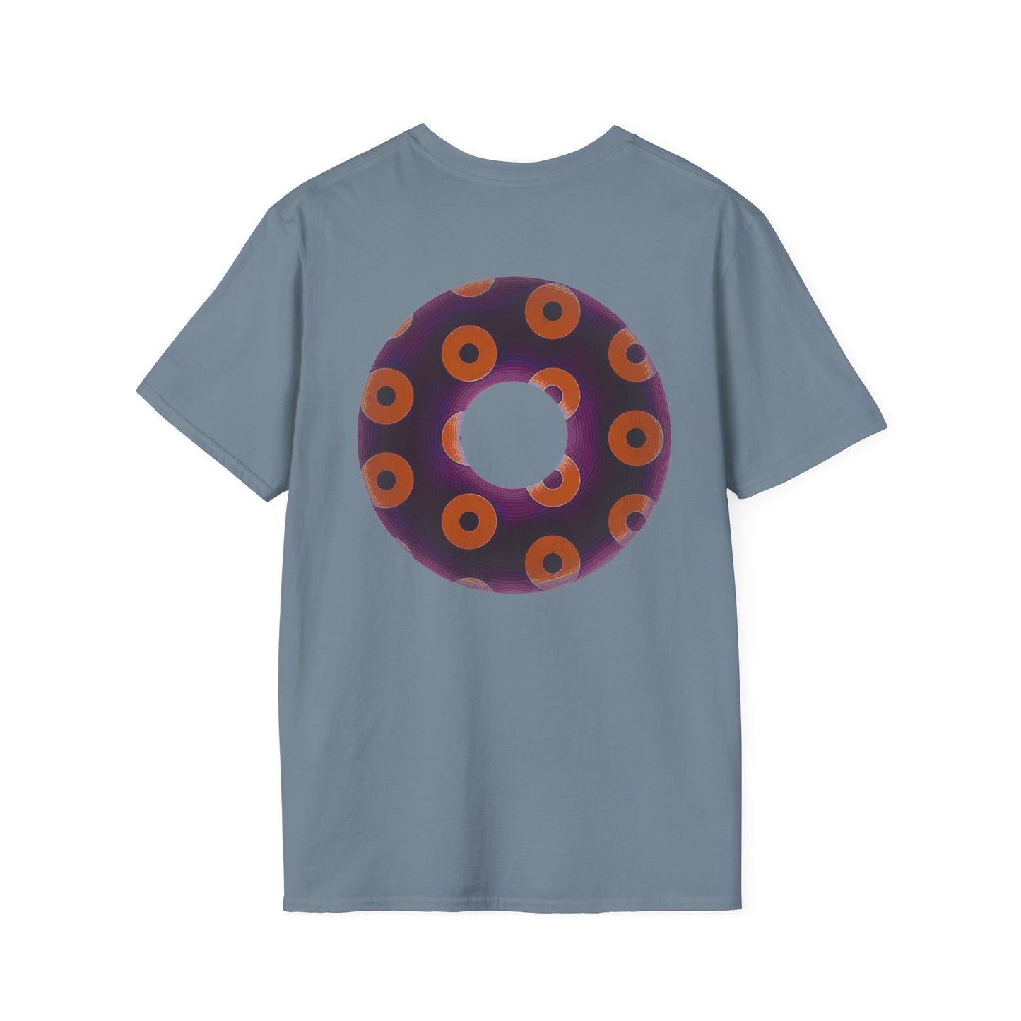 Plain Donuts/Unisex Soft-Style - "Plain Blimpy Paradoxical Donuts" - dark red-purple/orange donuts