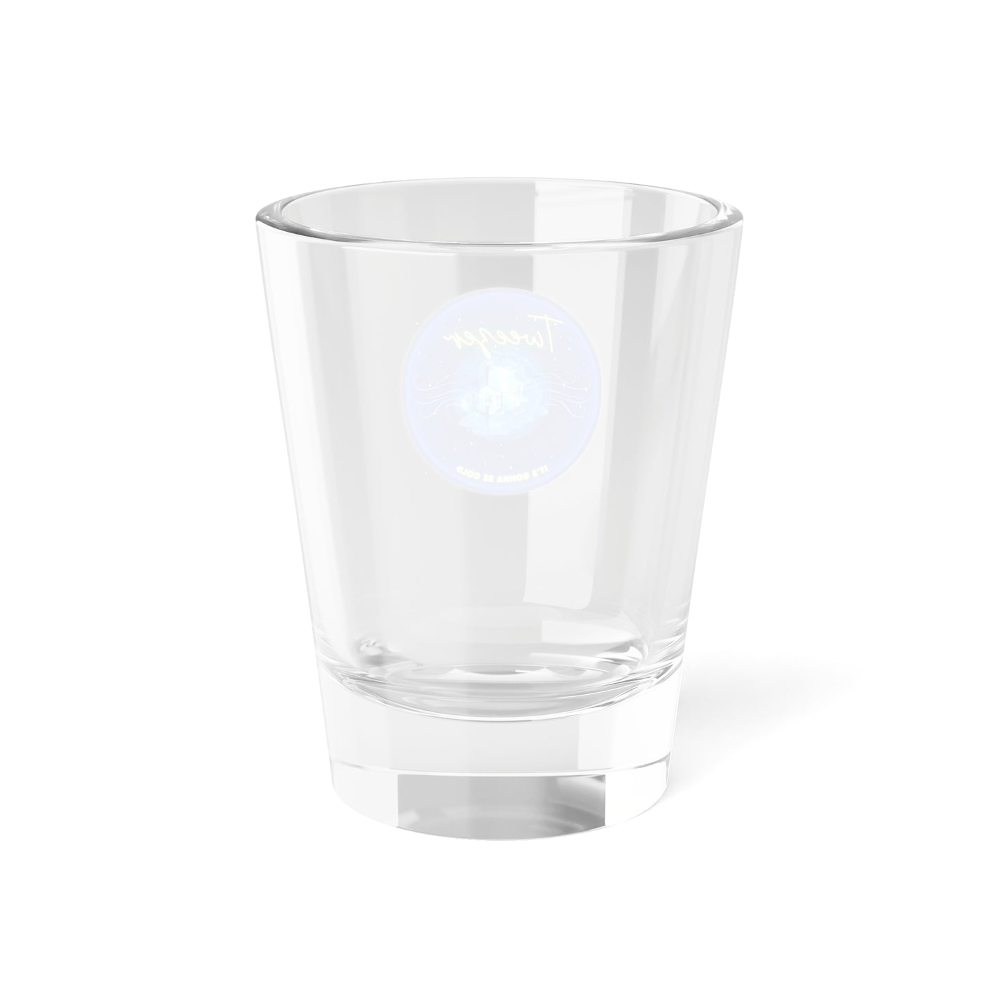 Bad Fishy Too - "Uncle Ebenezer's Shot Glass" - Shot Glass, 1.5oz - vivid blue donut