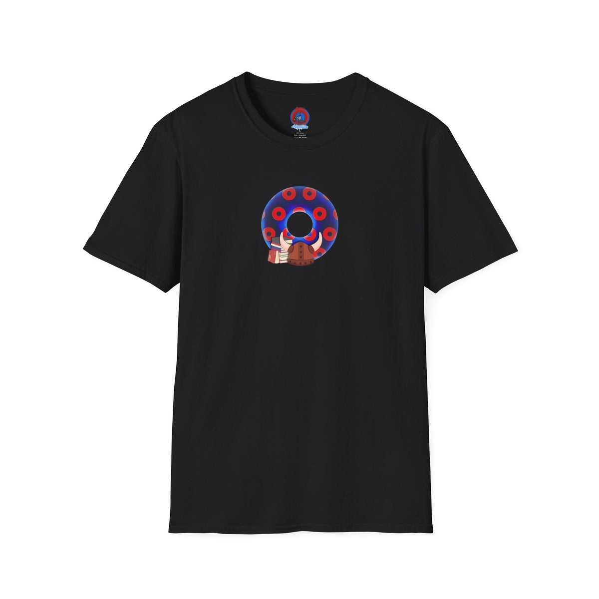 Classic Donut Tee - Unisex Soft-Style - "El Fuego Donut" - paradoxical blue/red donut