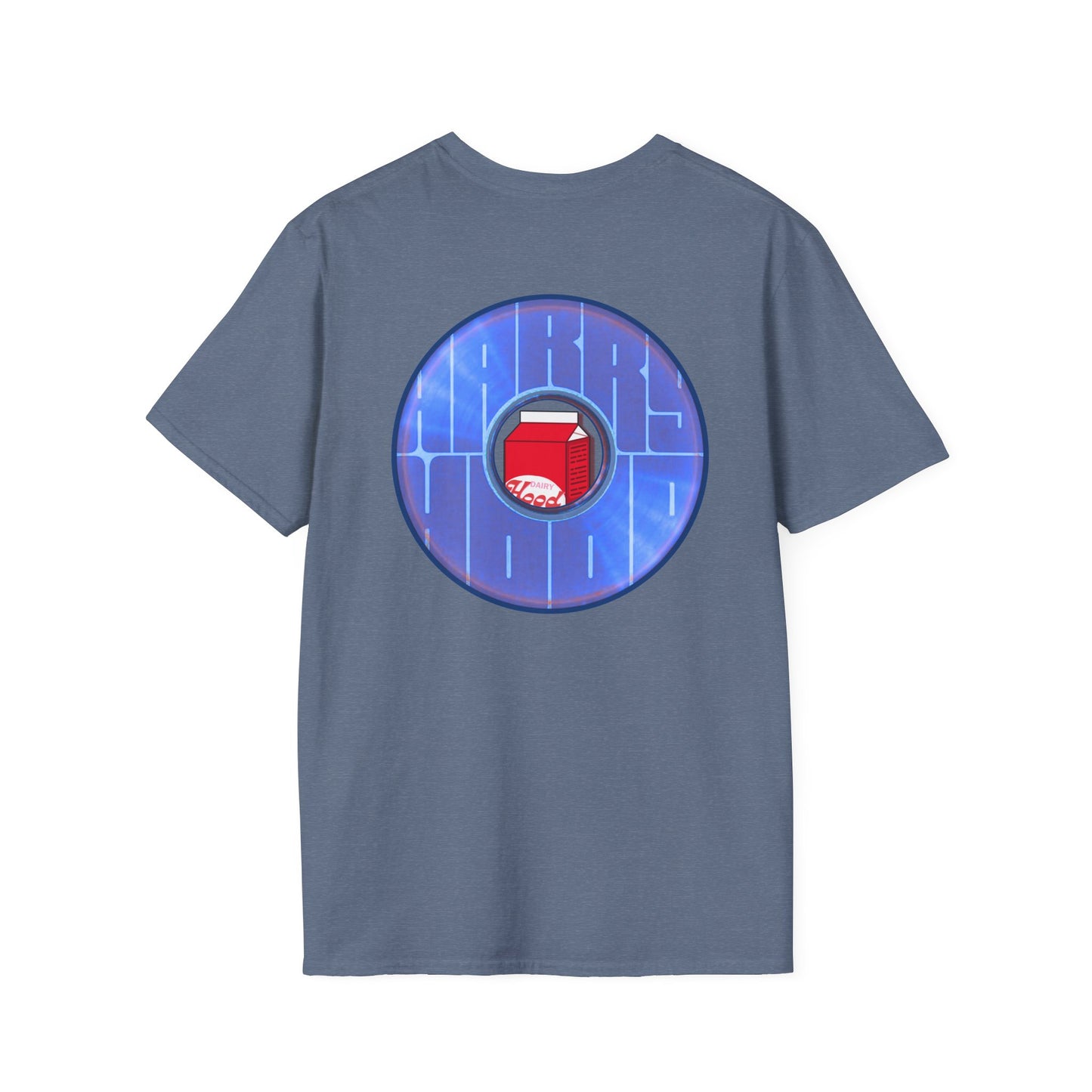 Classic Donut Tee - Unisex Soft-Style - "Harry Left His Shirt" - series 1.0  - variant 3 - purple/blue donut