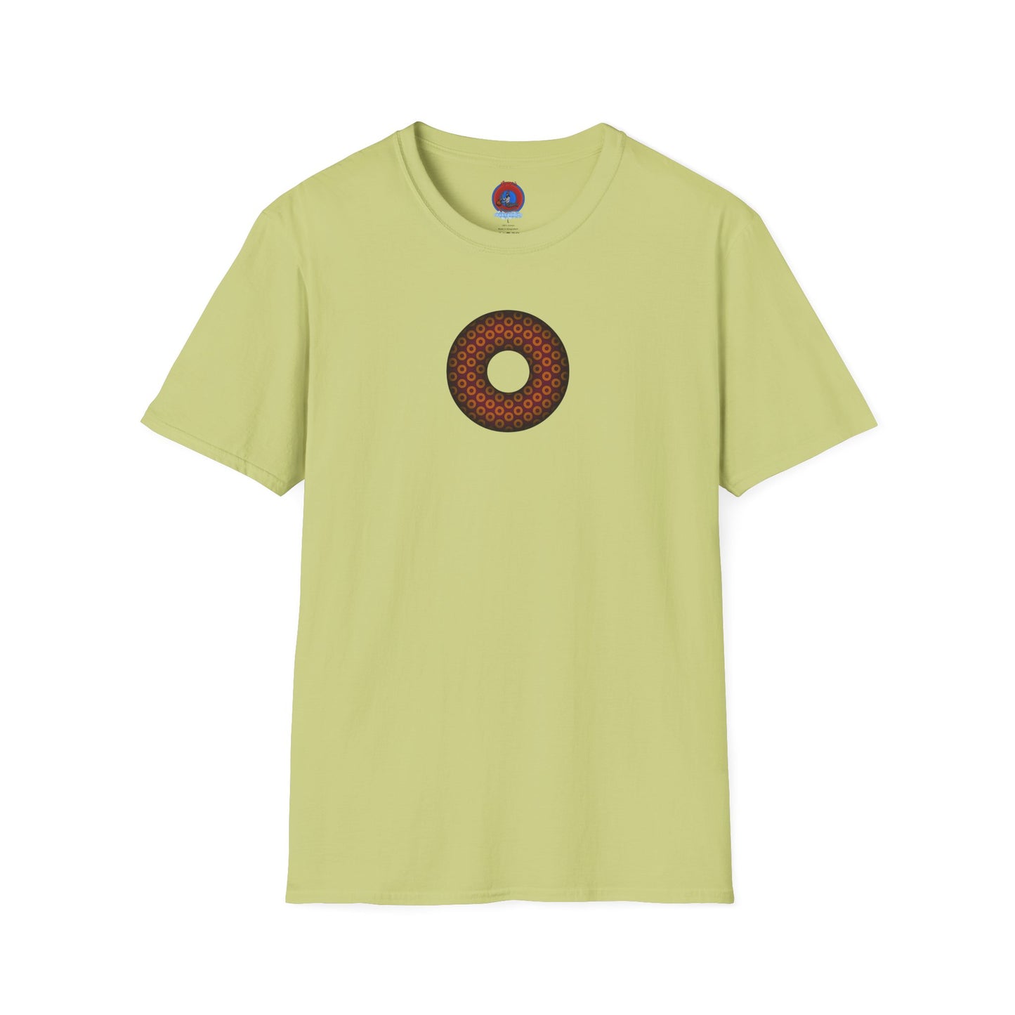 Plain Donuts/Unisex Soft-Style - "Plain Paradoxical Grided Donuts" - orange/burgundy donuts