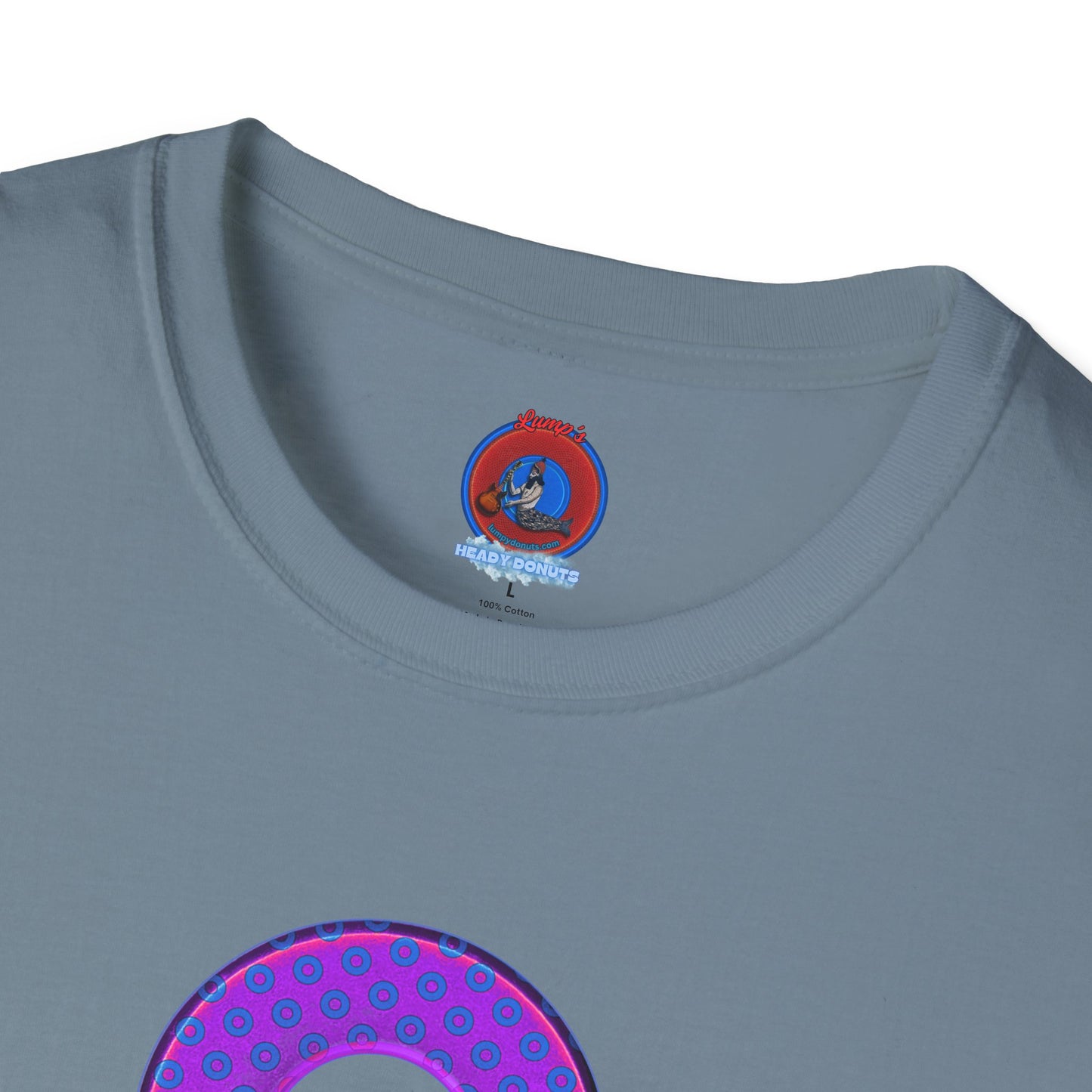 Plain Donuts/Unisex Soft-Style - "Plain Electric Paradoxical Donuts" - bright purple/royal blue donuts