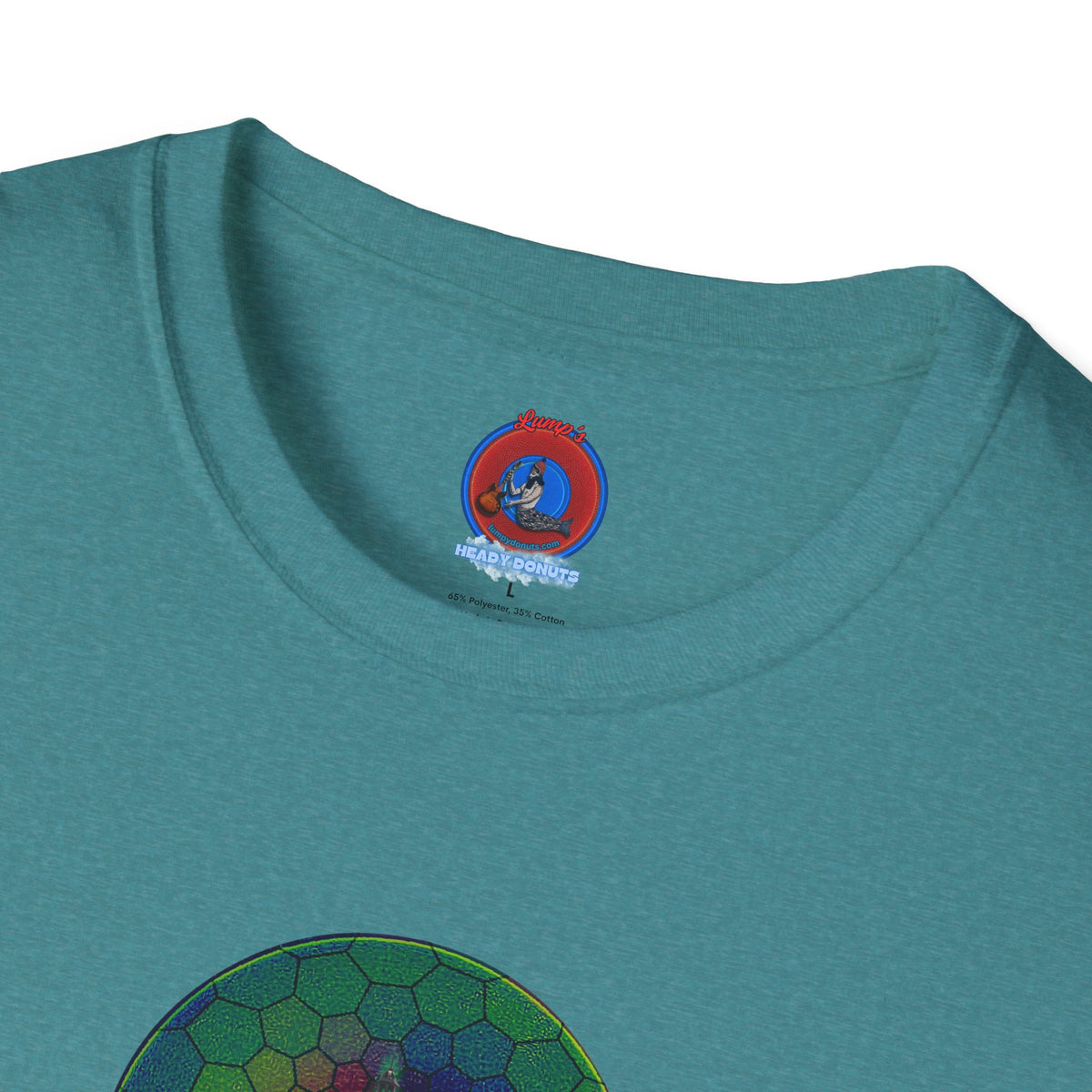 Classic Donut Tee - Unisex Soft-Style - "Save the Mondegreen City Hall Clock Tower" - hexadonut - series 1.0 -variant 1 - green donut
