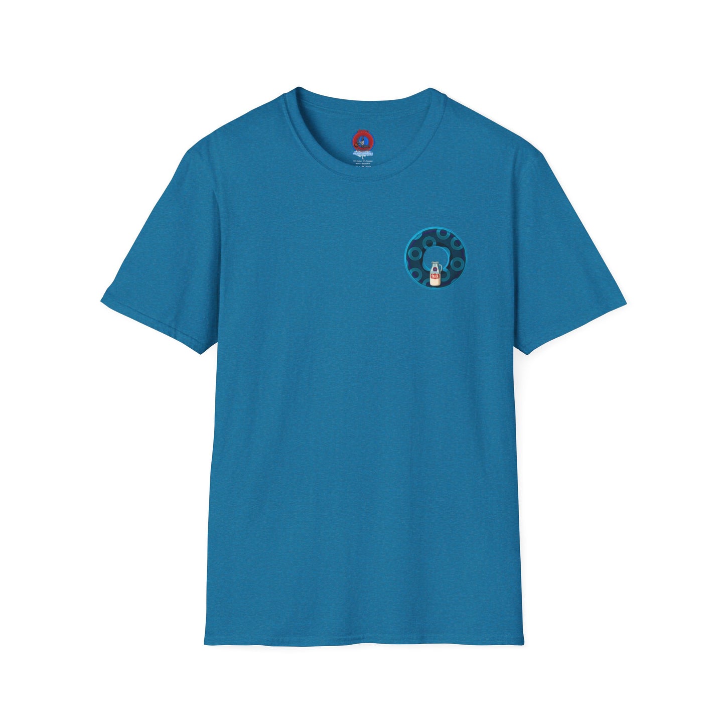 Classic Donut Tee - Unisex Soft-Style - "Wooked Cream - YEMSG Donut " - blue/teal rustic paradox donut - variant 7