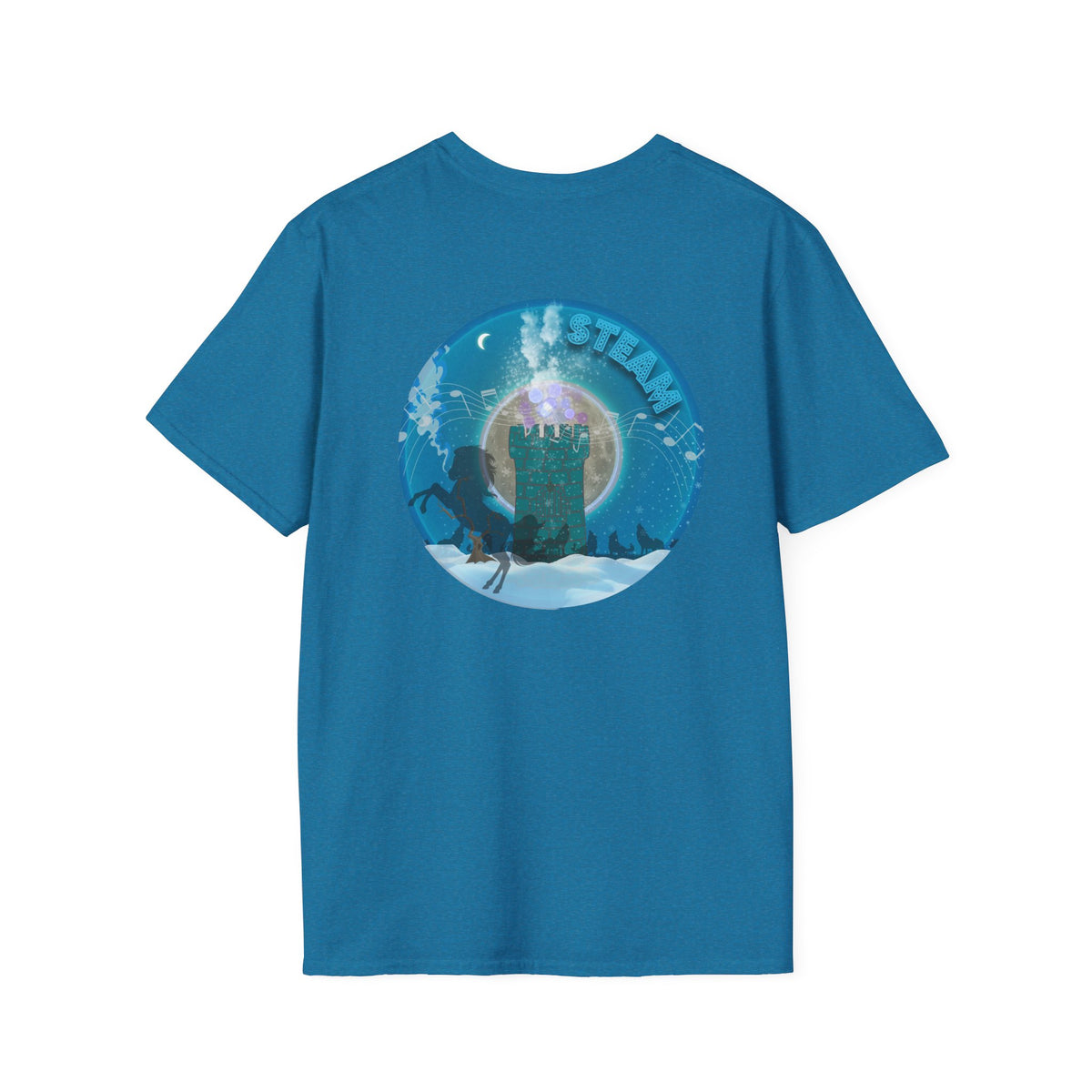 Classic Donut Tee - Unisex Soft-Style - "Steaming Fresh Donuts" - series 1.0 - vivid blue donut